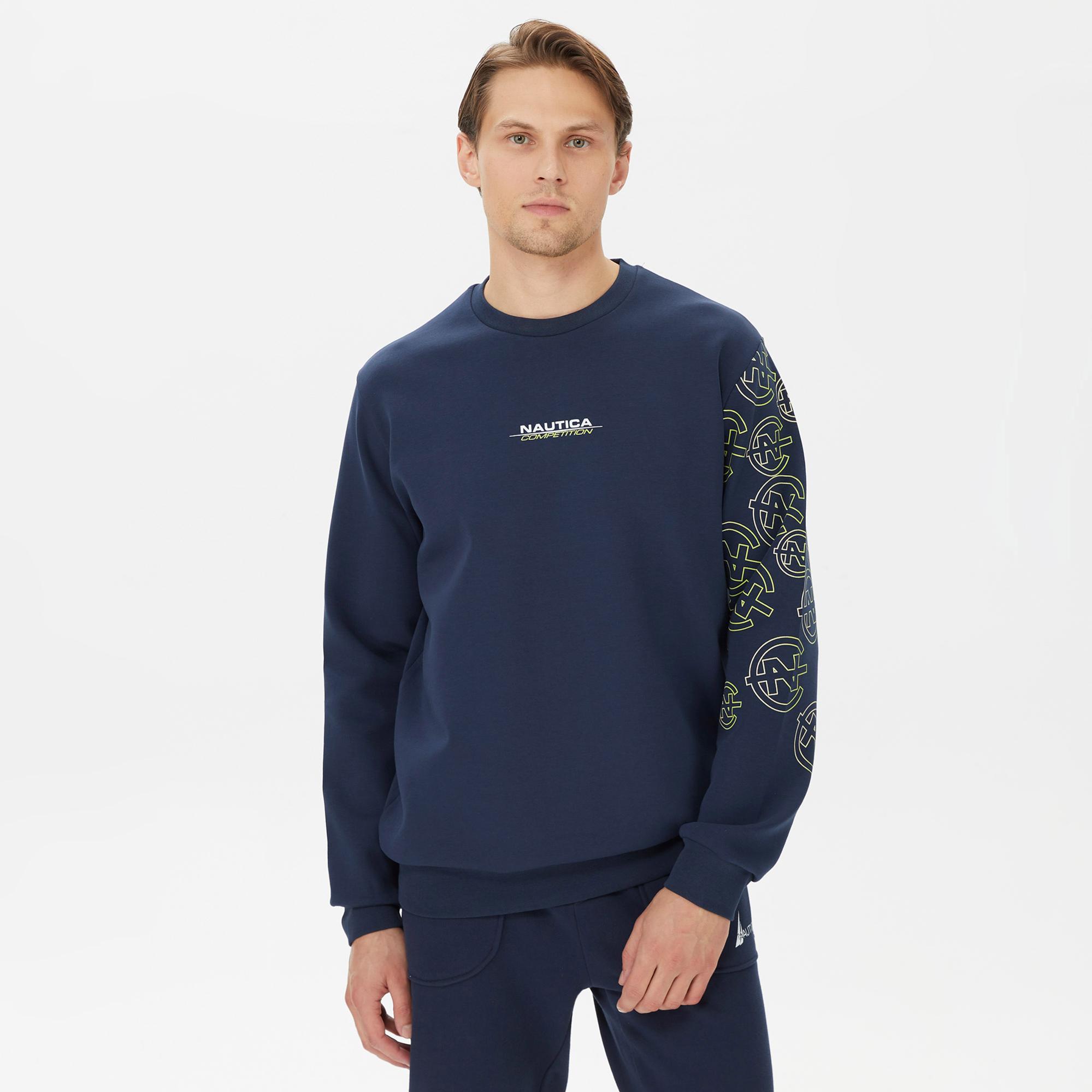 Nautica Erkek Lacivert Standart Fit Sweatshirt
