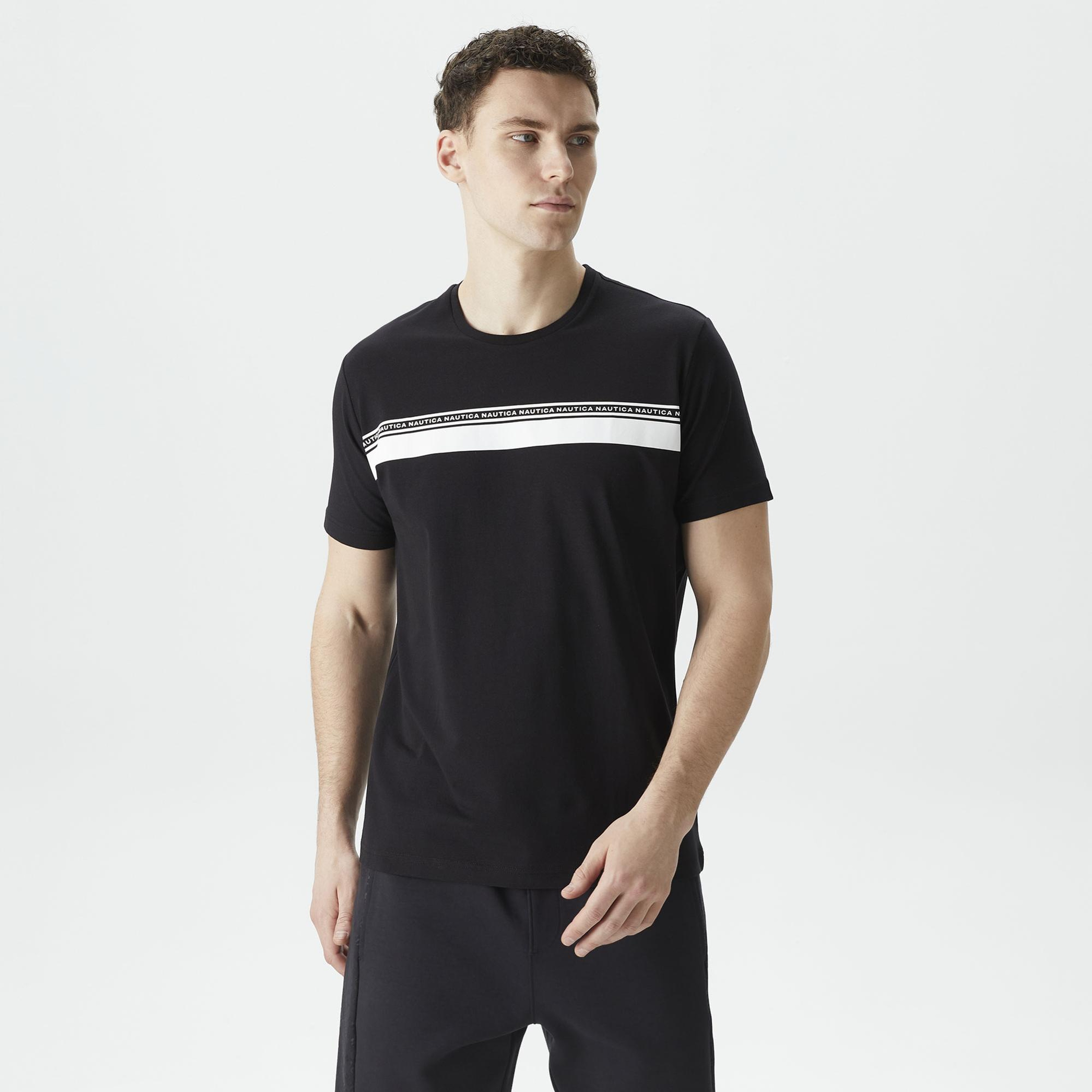 Nautica Erkek Siyah Standart Fit T-Shirt