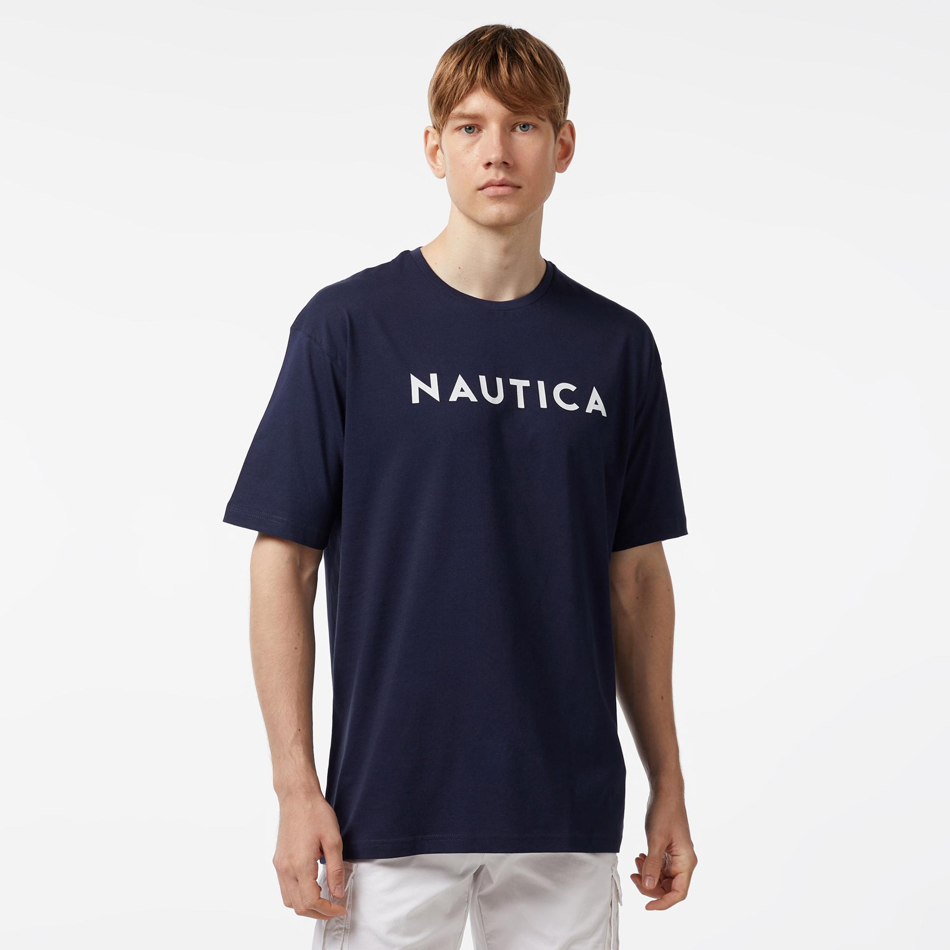 Nautica Erkek Lacivert Oversize T-Shirt