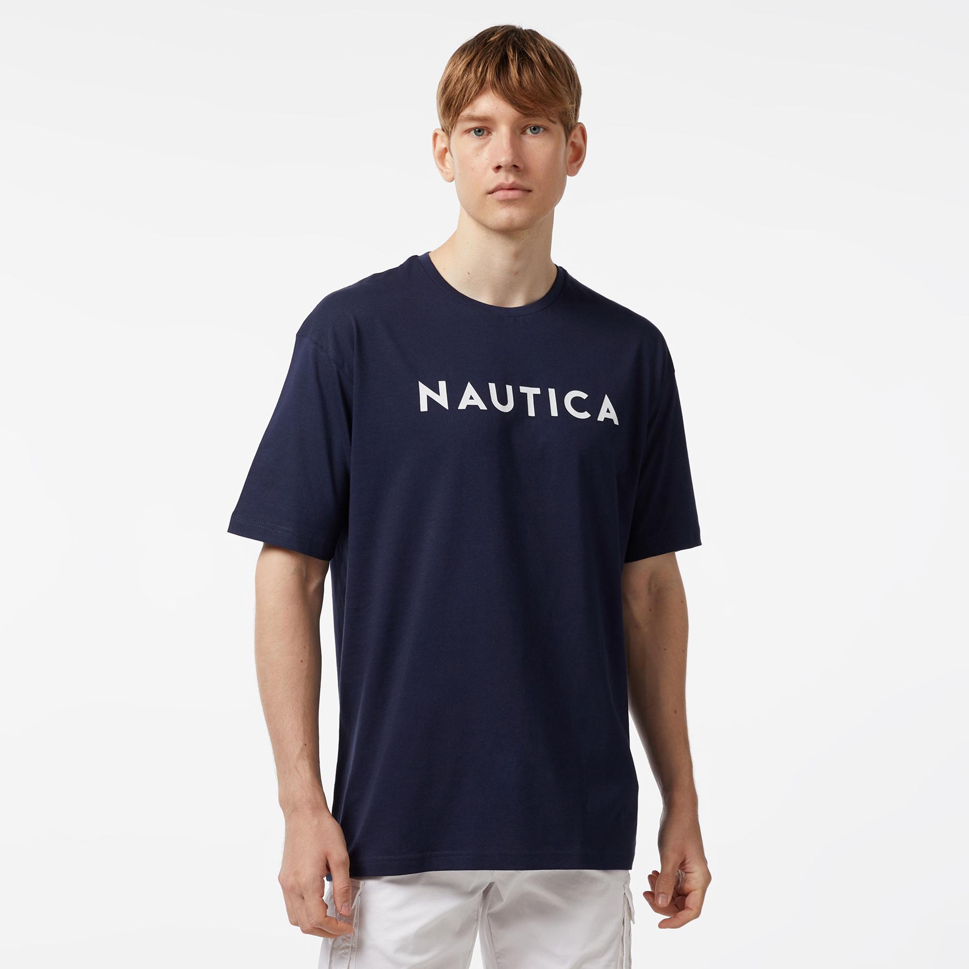 Nautica Erkek Lacivert Oversize T-Shirt