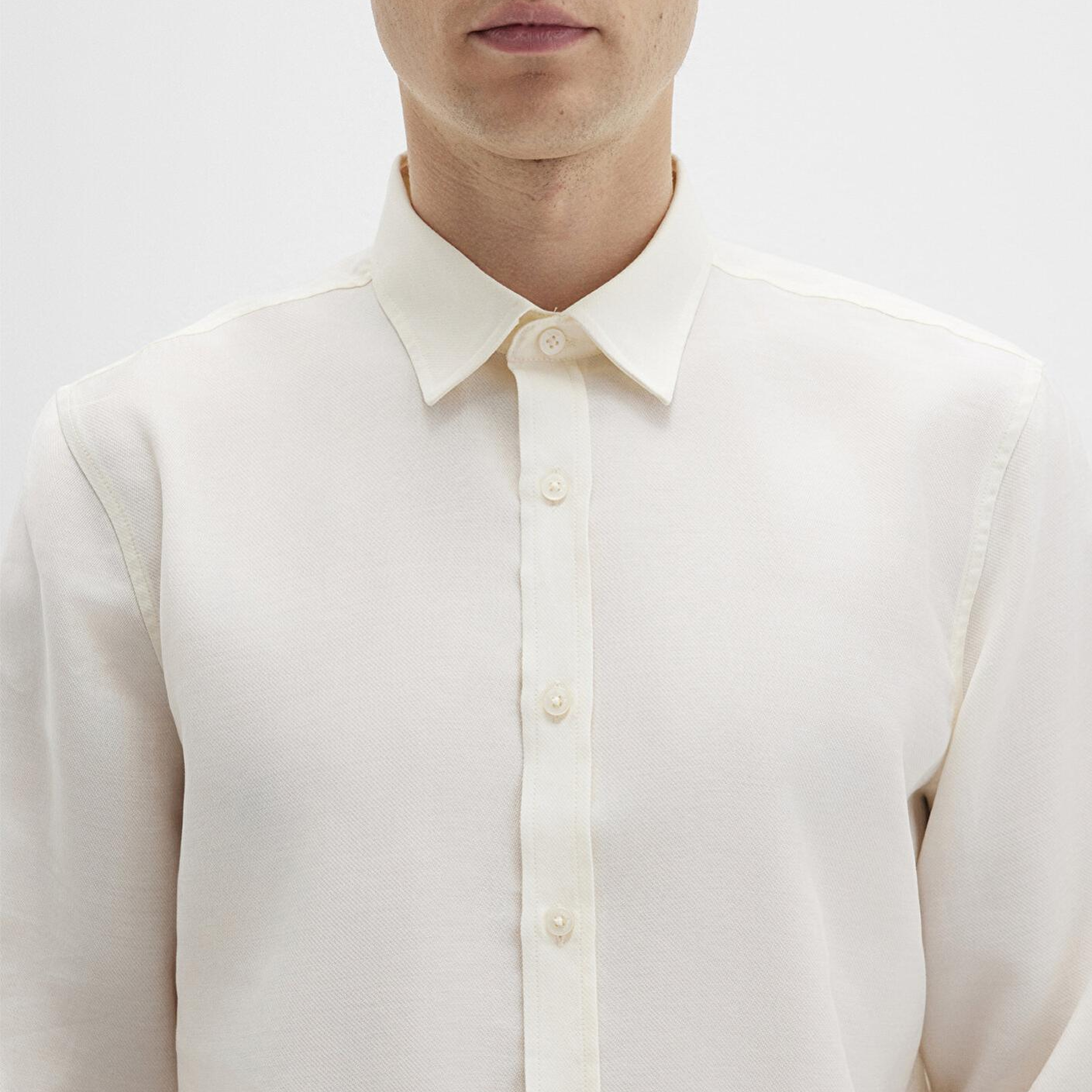 Mavi Ekru (TENCEL™) Liyosel Gömlek Regular Fit / Normal Kesim 0211659-70057