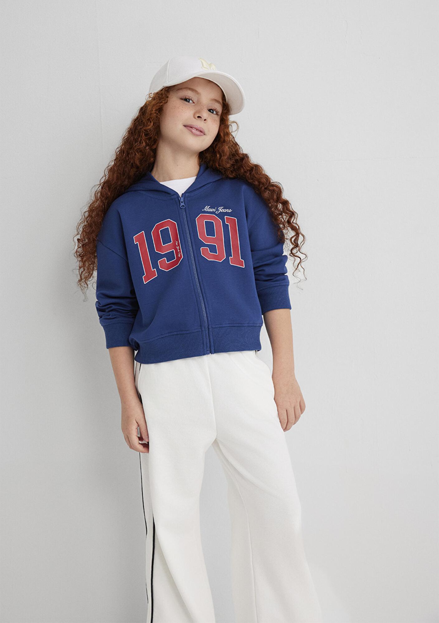 Mavi 1991 Baskılı Fermuarlı Sweatshirt 7S10119-70721