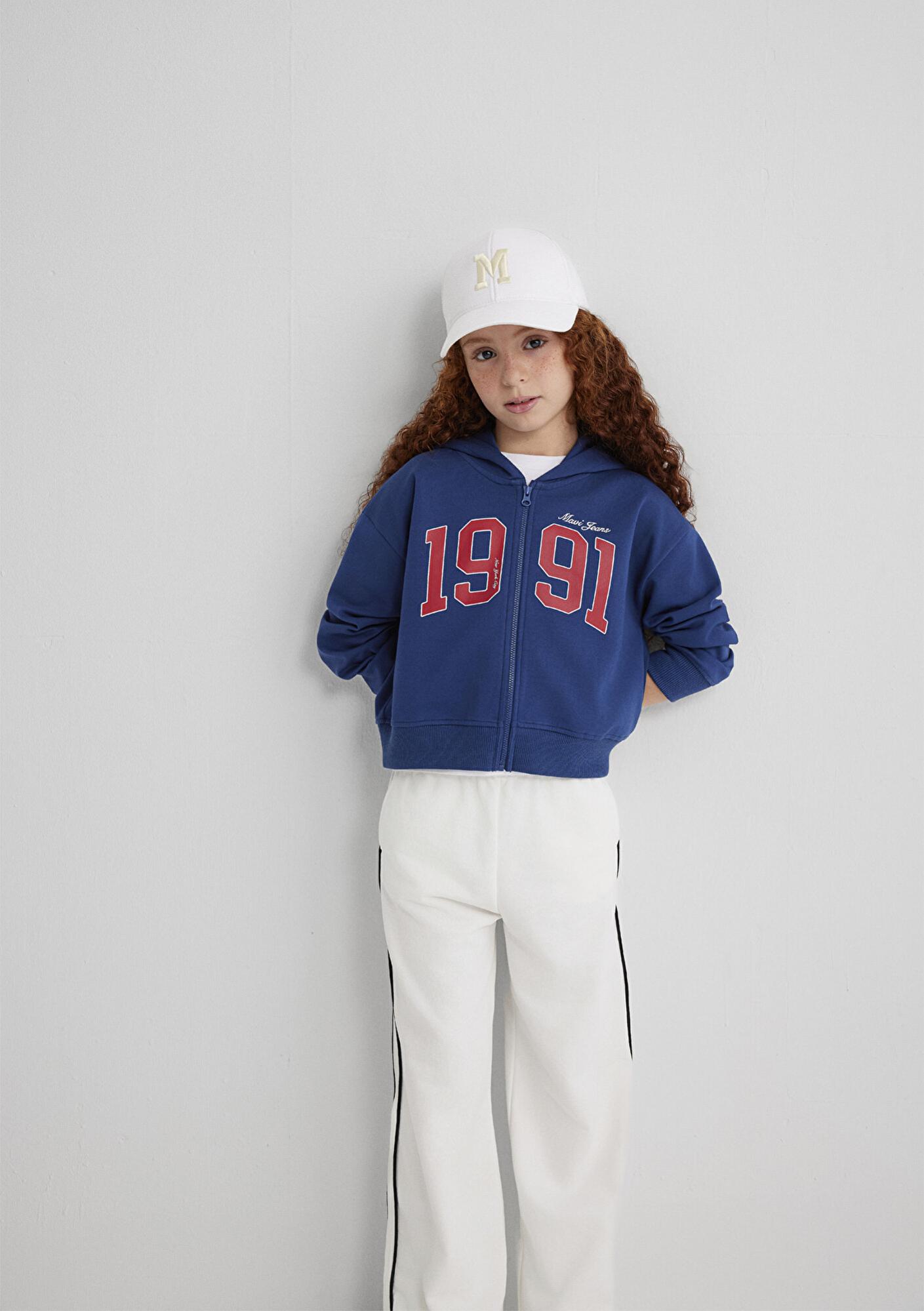 Mavi 1991 Baskılı Fermuarlı Sweatshirt 7S10119-70721