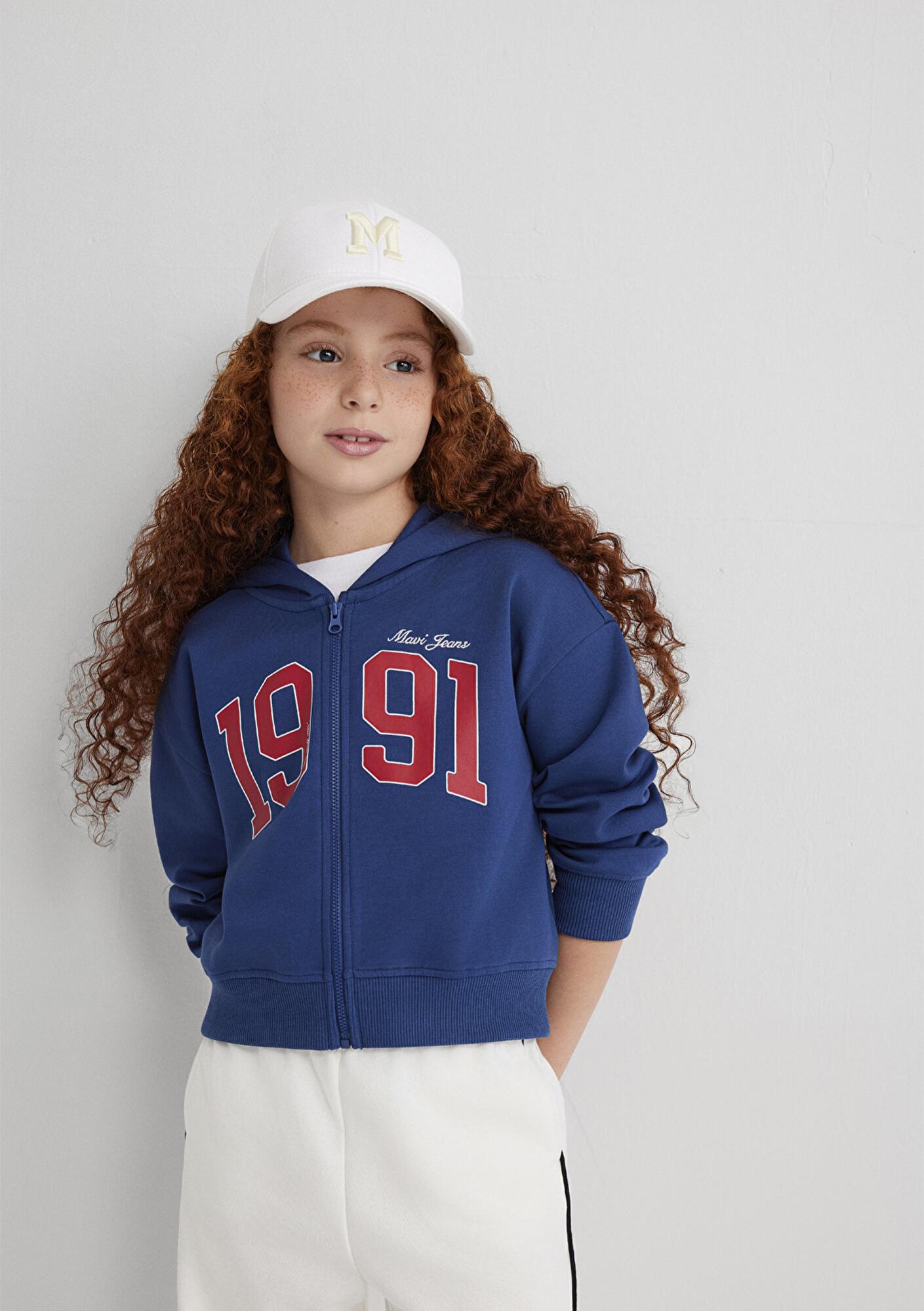 Mavi 1991 Baskılı Fermuarlı Sweatshirt 7S10119-70721