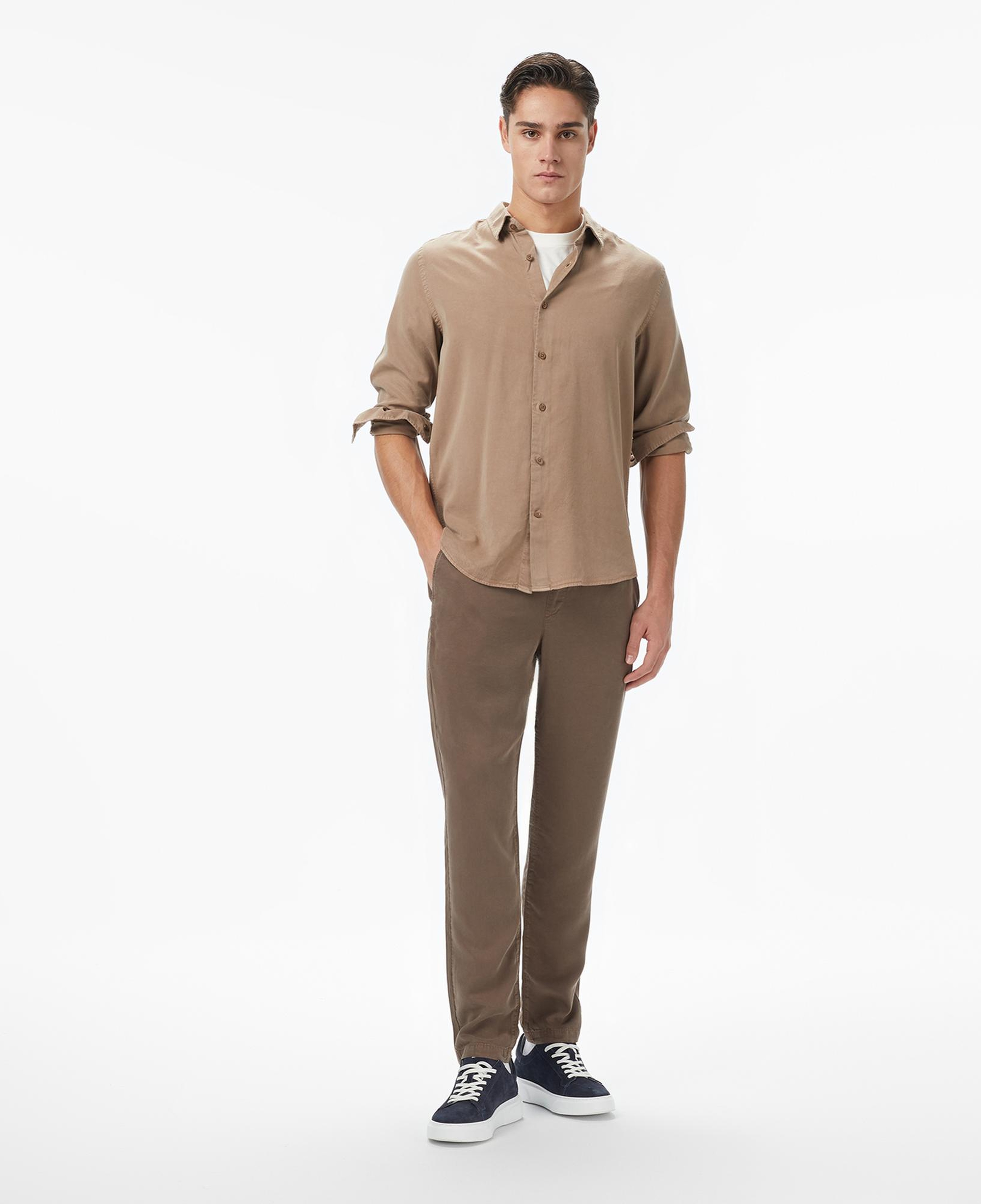 Nautica Erkek Bej Classic Fit Gömlek