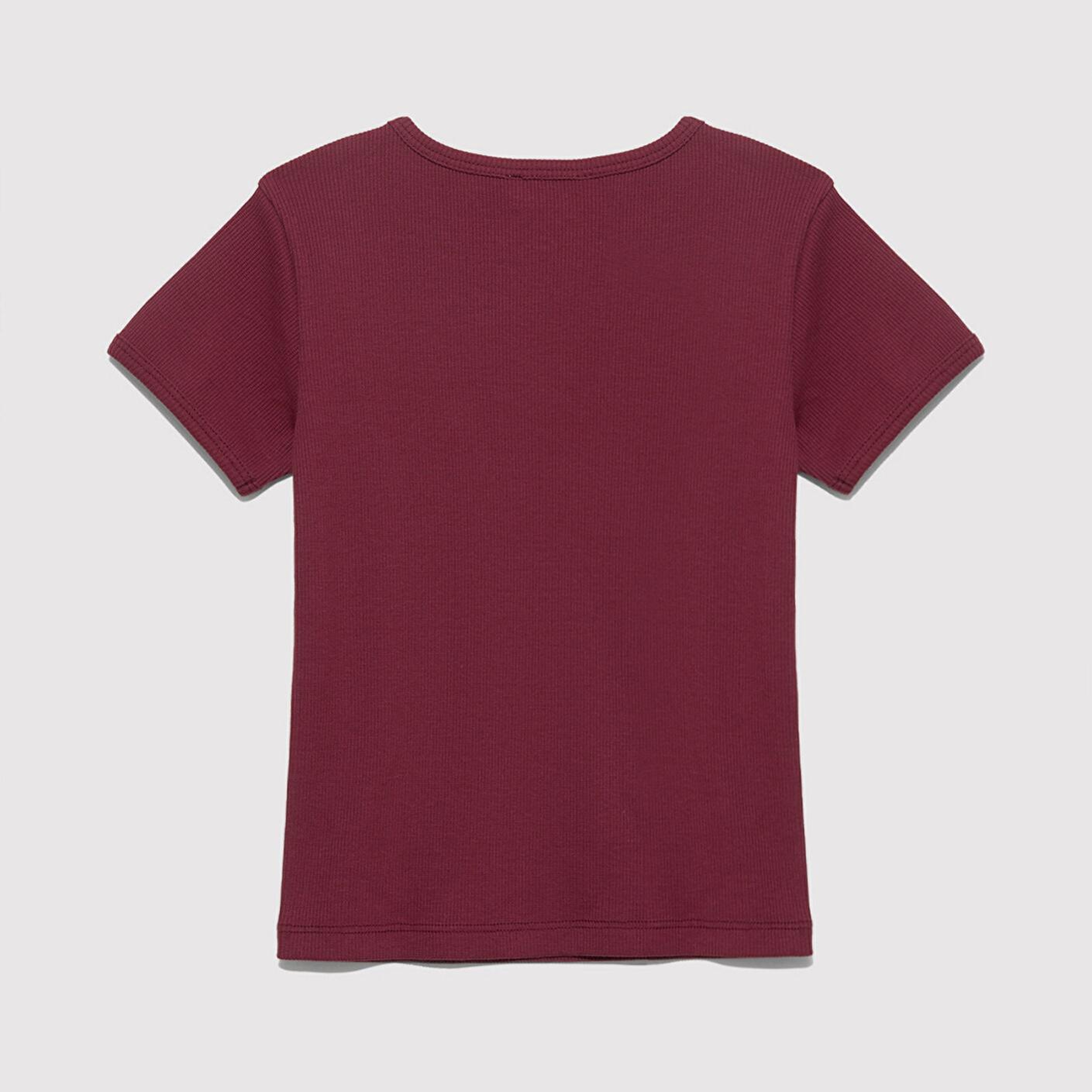 Mavi Mavi Logo Baskılı Bordo Tişört Fitted / Vücuda Oturan Kesim 7610350-70393