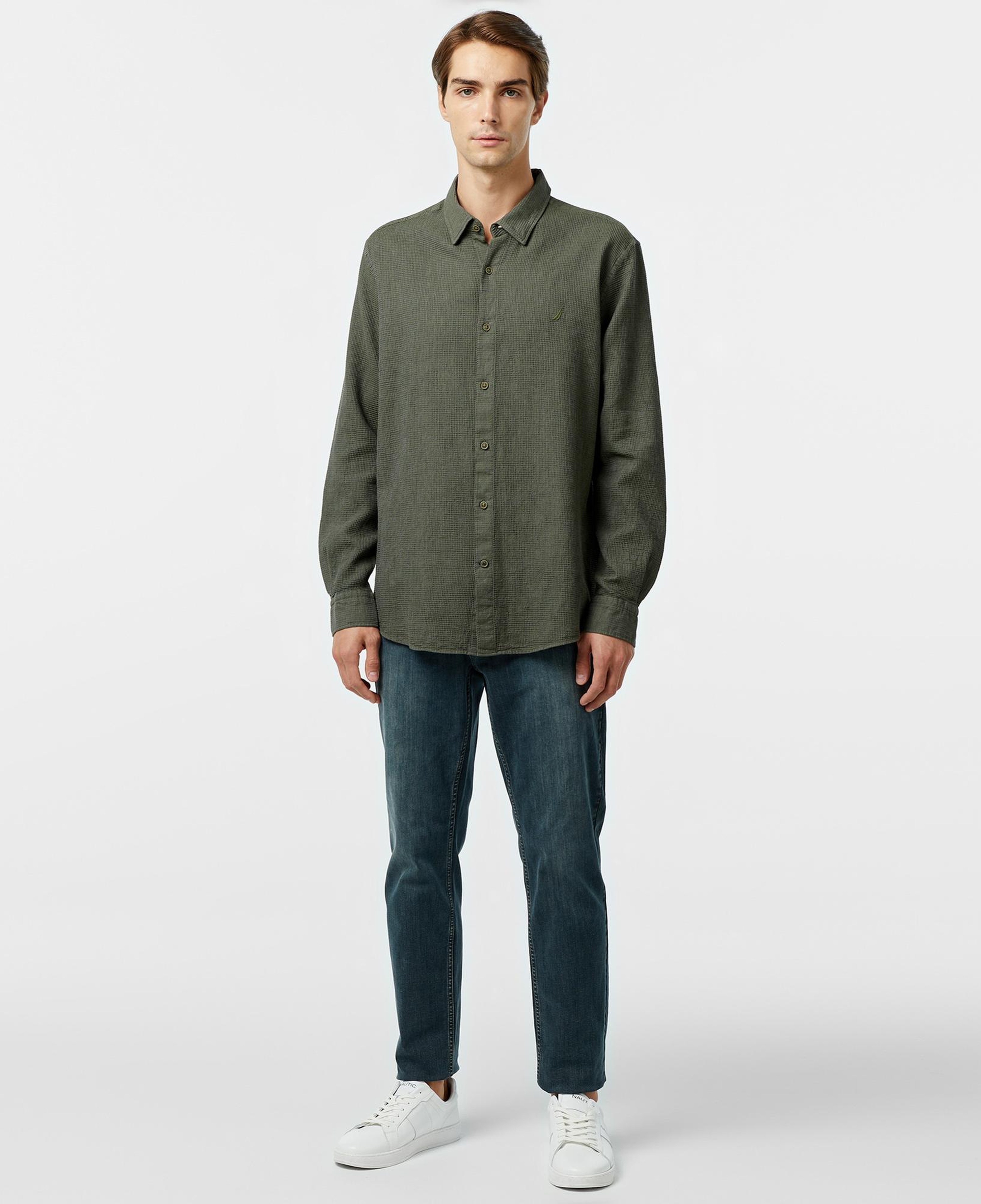 Nautica Erkek Yeşil Classic Fit Gömlek