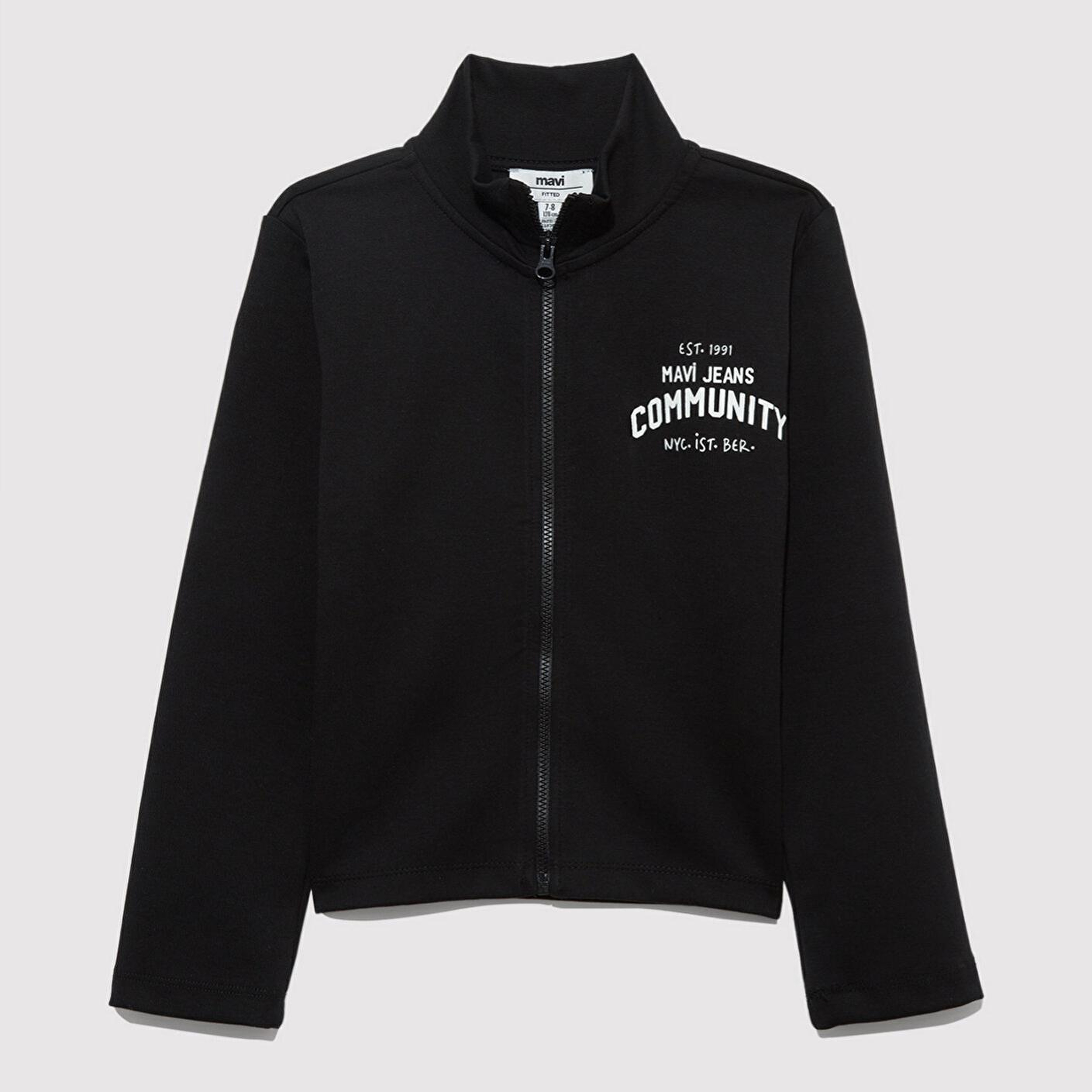 Mavi Mavi Jeans Baskılı Siyah İnterlok Sweatshirt 7S10129-900