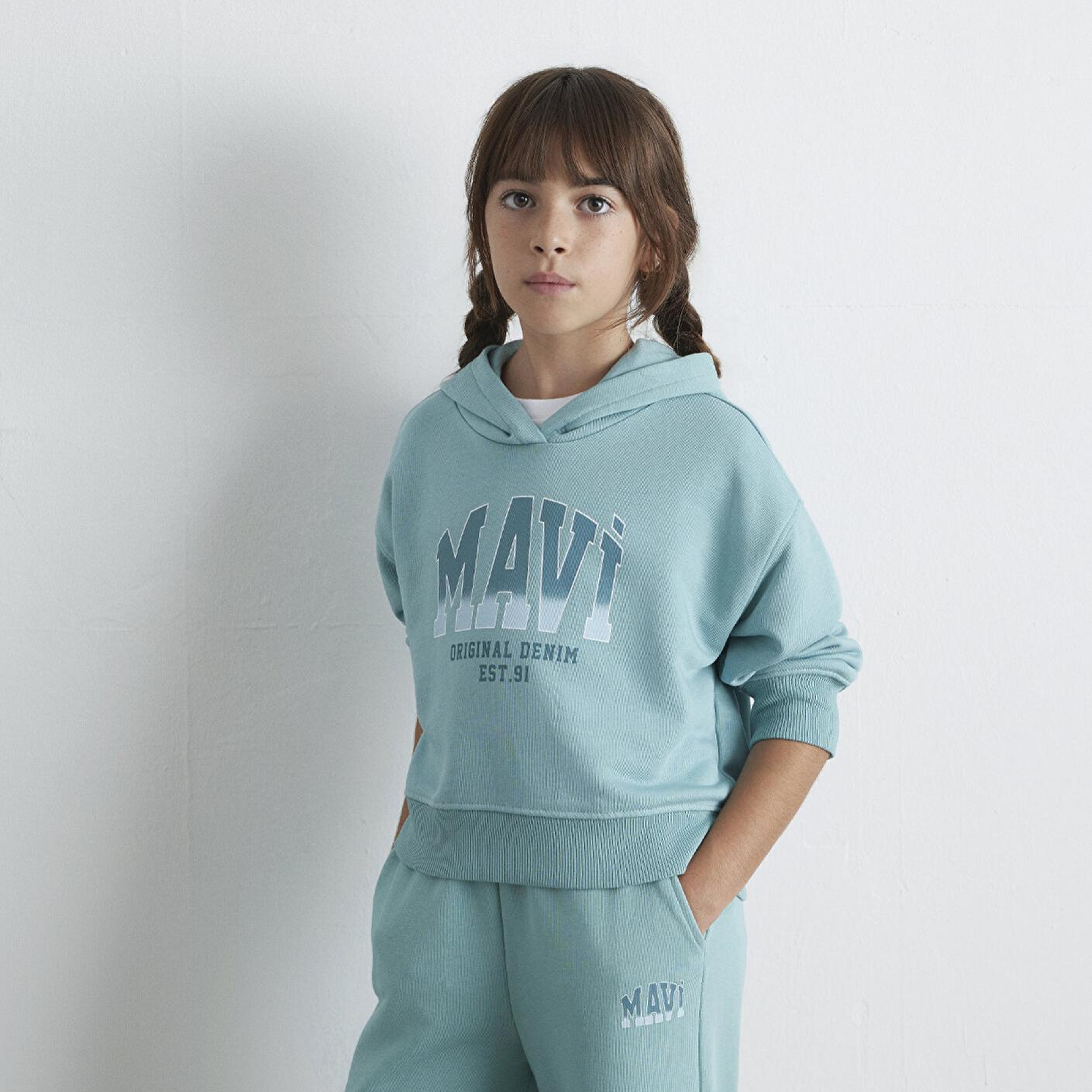 Mavi Mavi Logo Baskılı Yeşil Sweatshirt 7S10124-71748