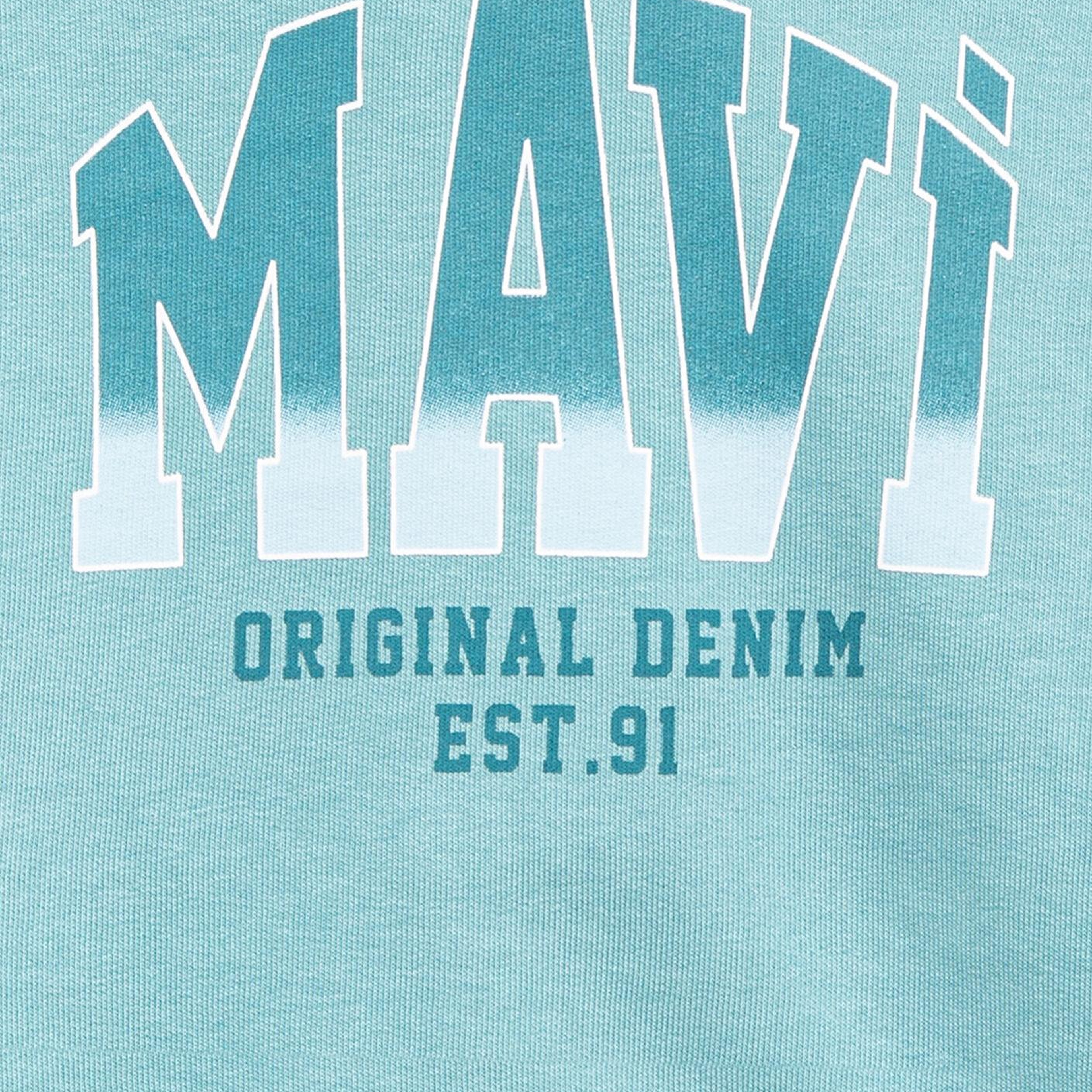 Mavi Mavi Logo Baskılı Yeşil Sweatshirt 7S10124-71748