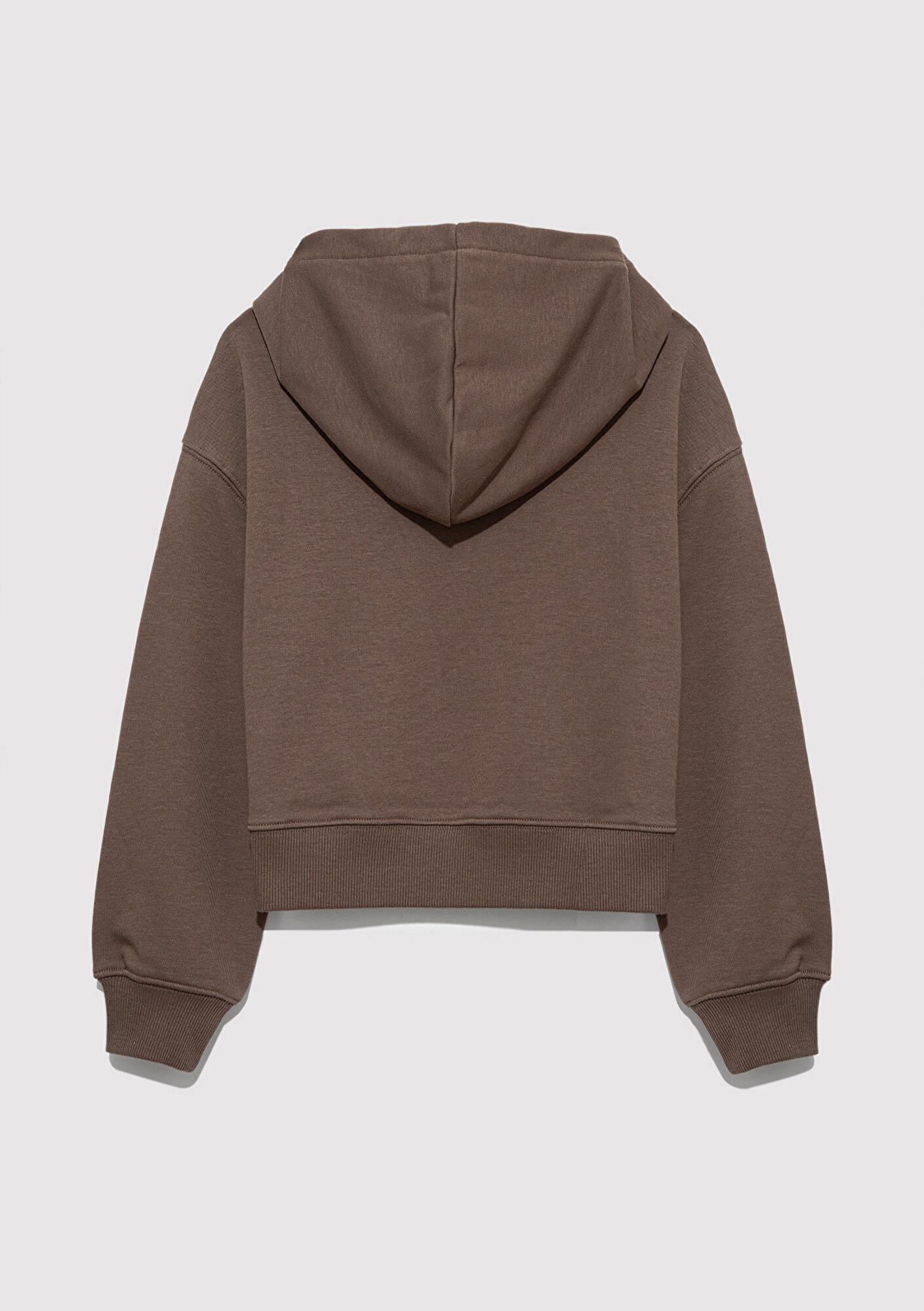 Mavi Mavi Logo Baskılı Kahverengi Sweatshirt 7S10124-87181