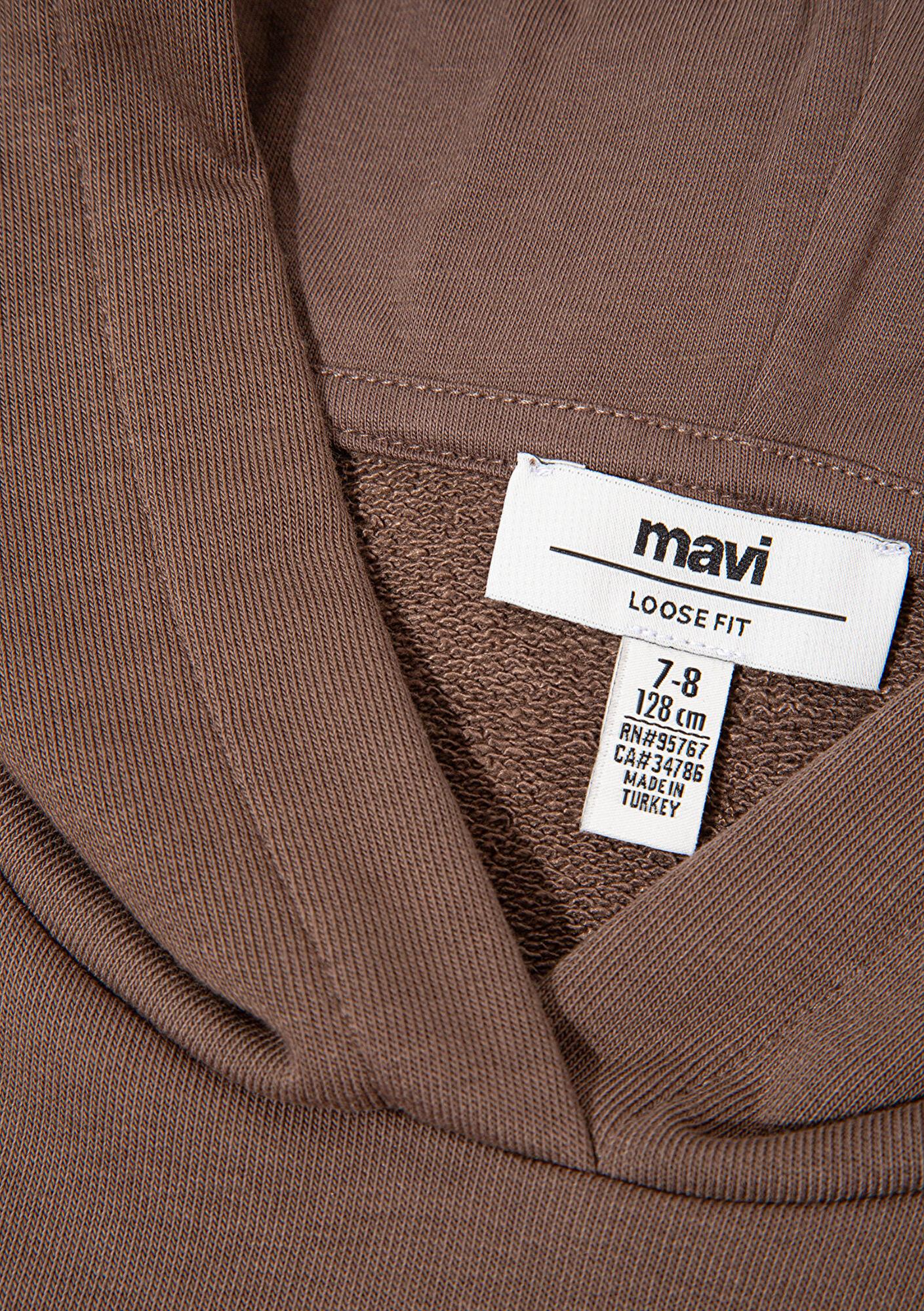 Mavi Mavi Logo Baskılı Kahverengi Sweatshirt 7S10124-87181