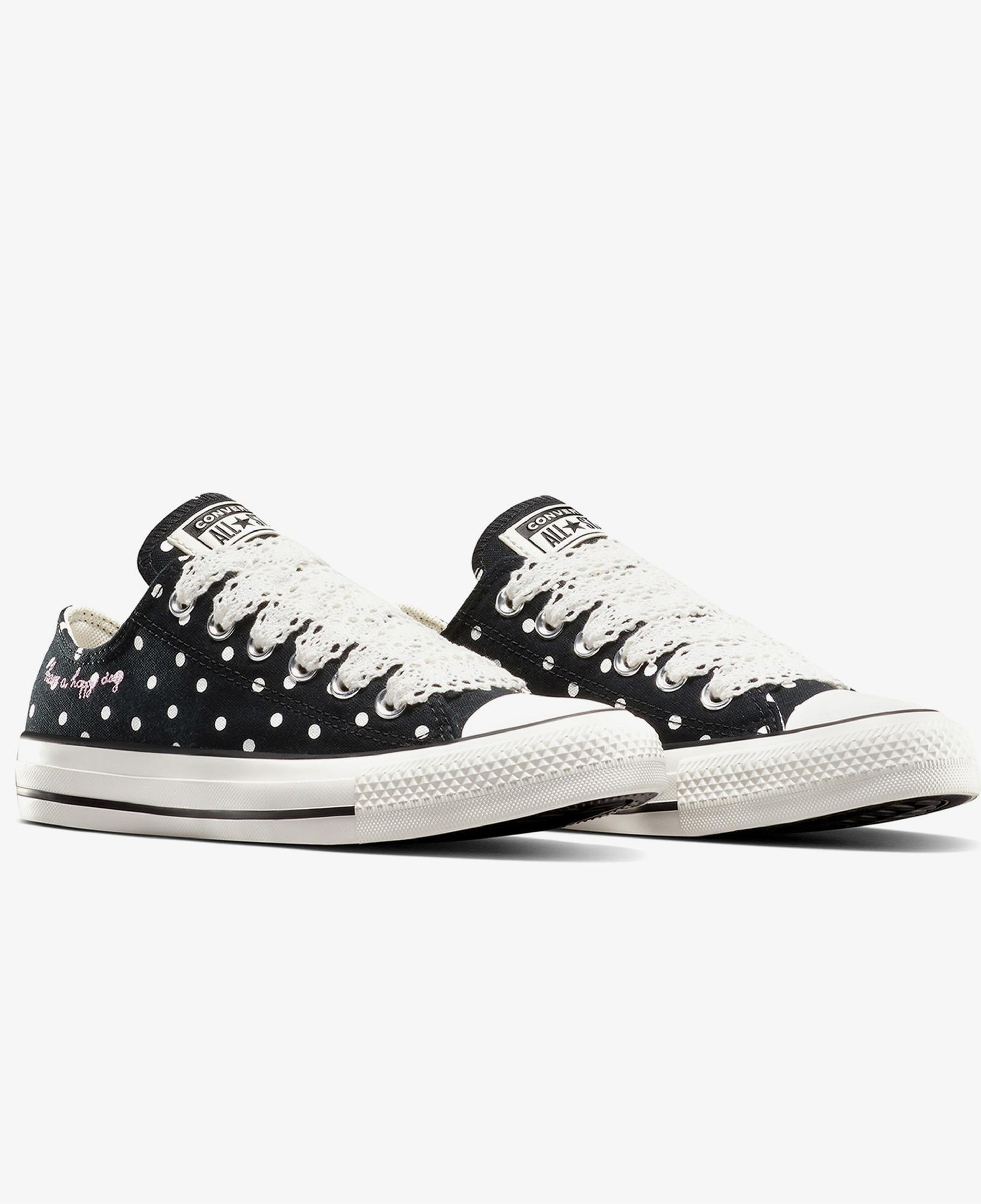 Converse Chuck Taylor All Star Polka Dots Kadın Siyah Sneaker