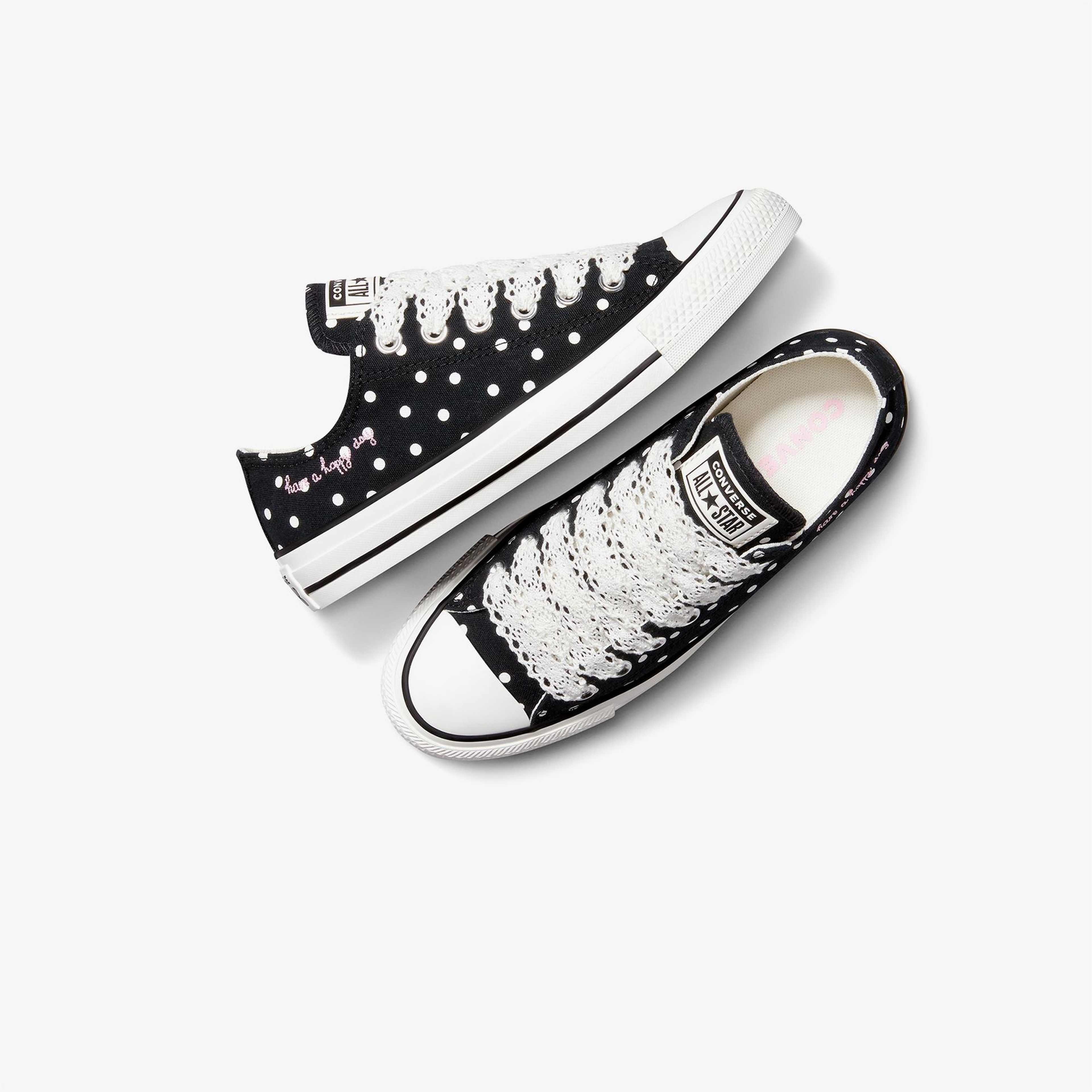 Converse Chuck Taylor All Star Polka Dots Kadın Siyah Sneaker