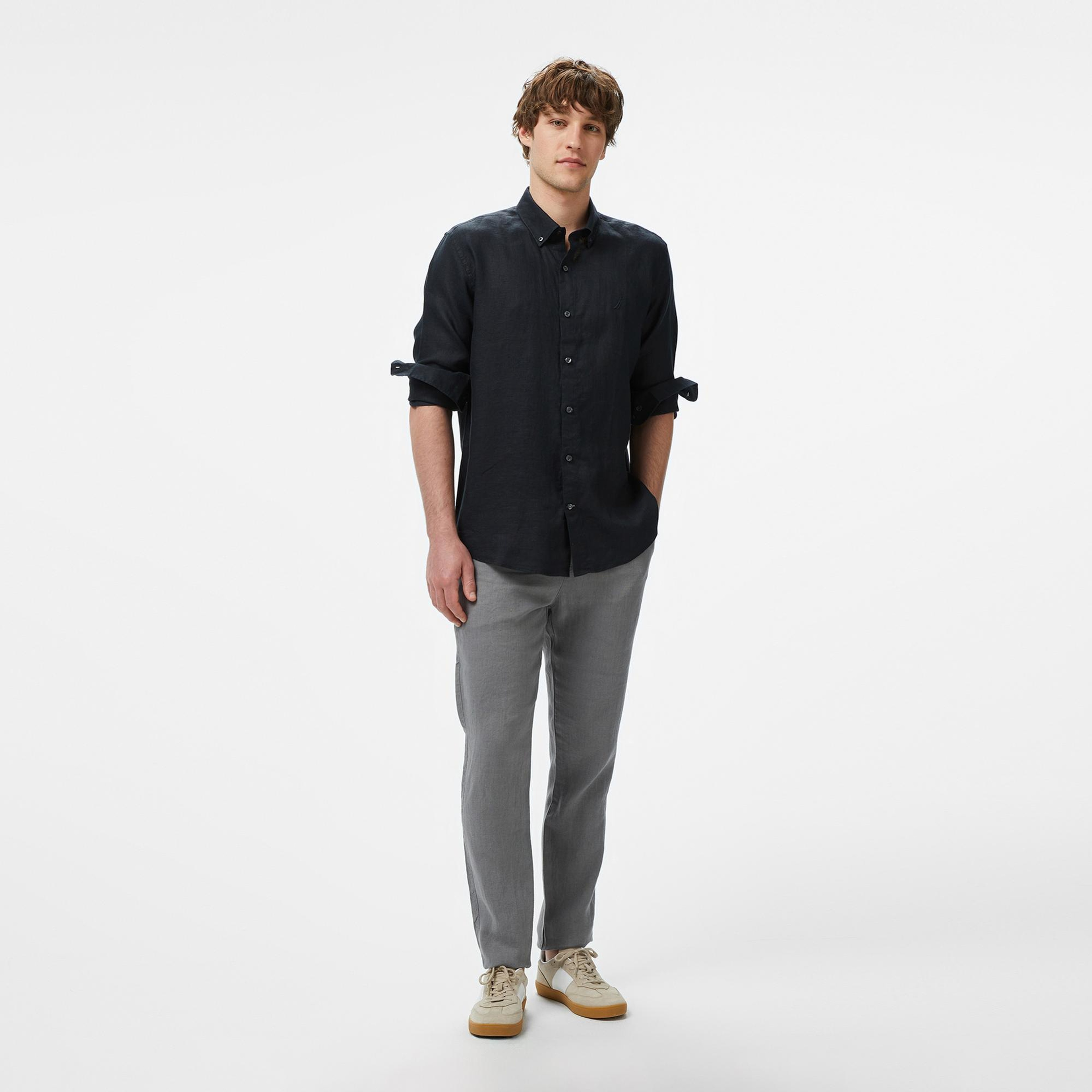 Nautica Erkek Gri Jogger Keten Pantolon