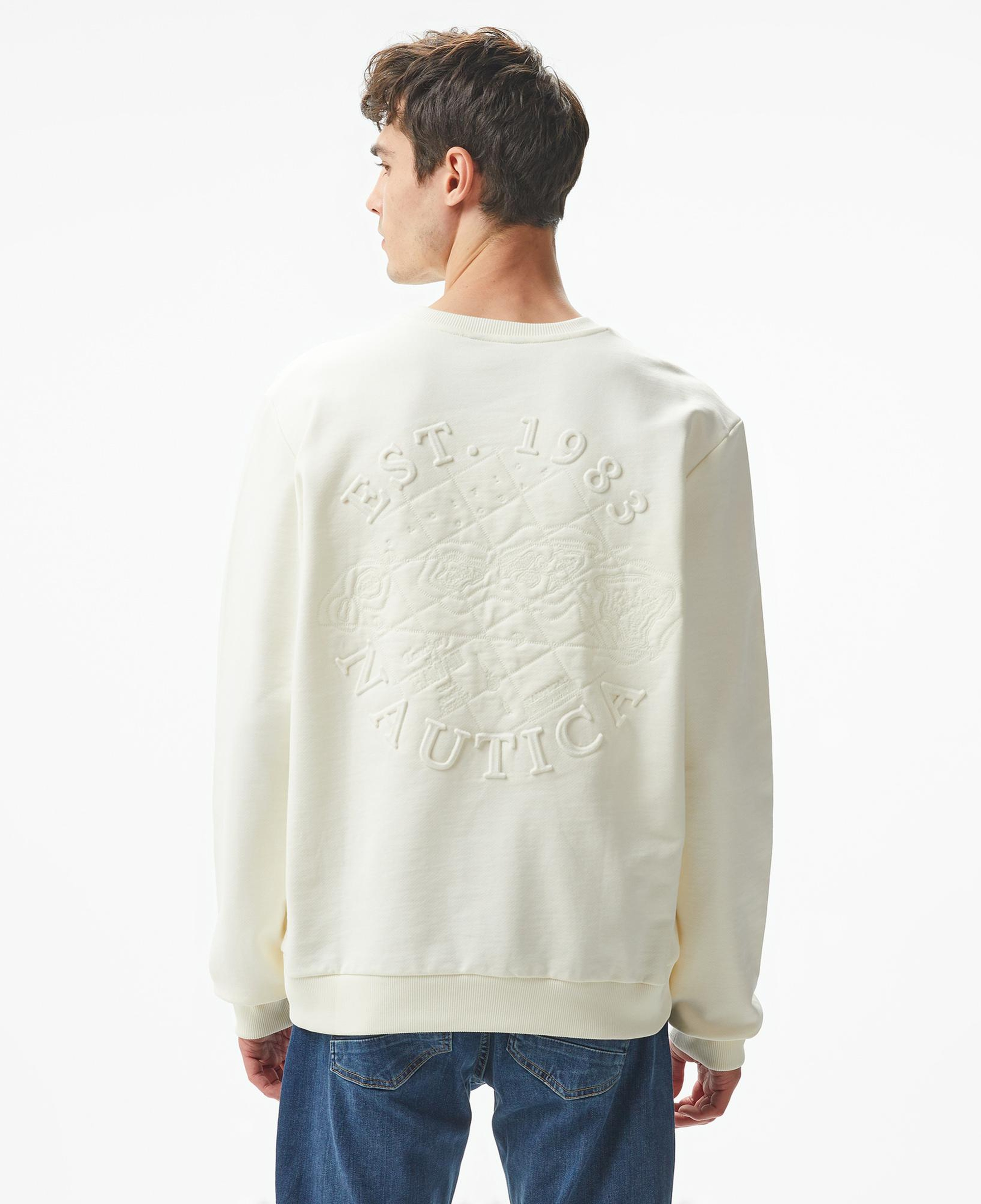 Nautica Erkek Beyaz Regular Fit Sweatshirt