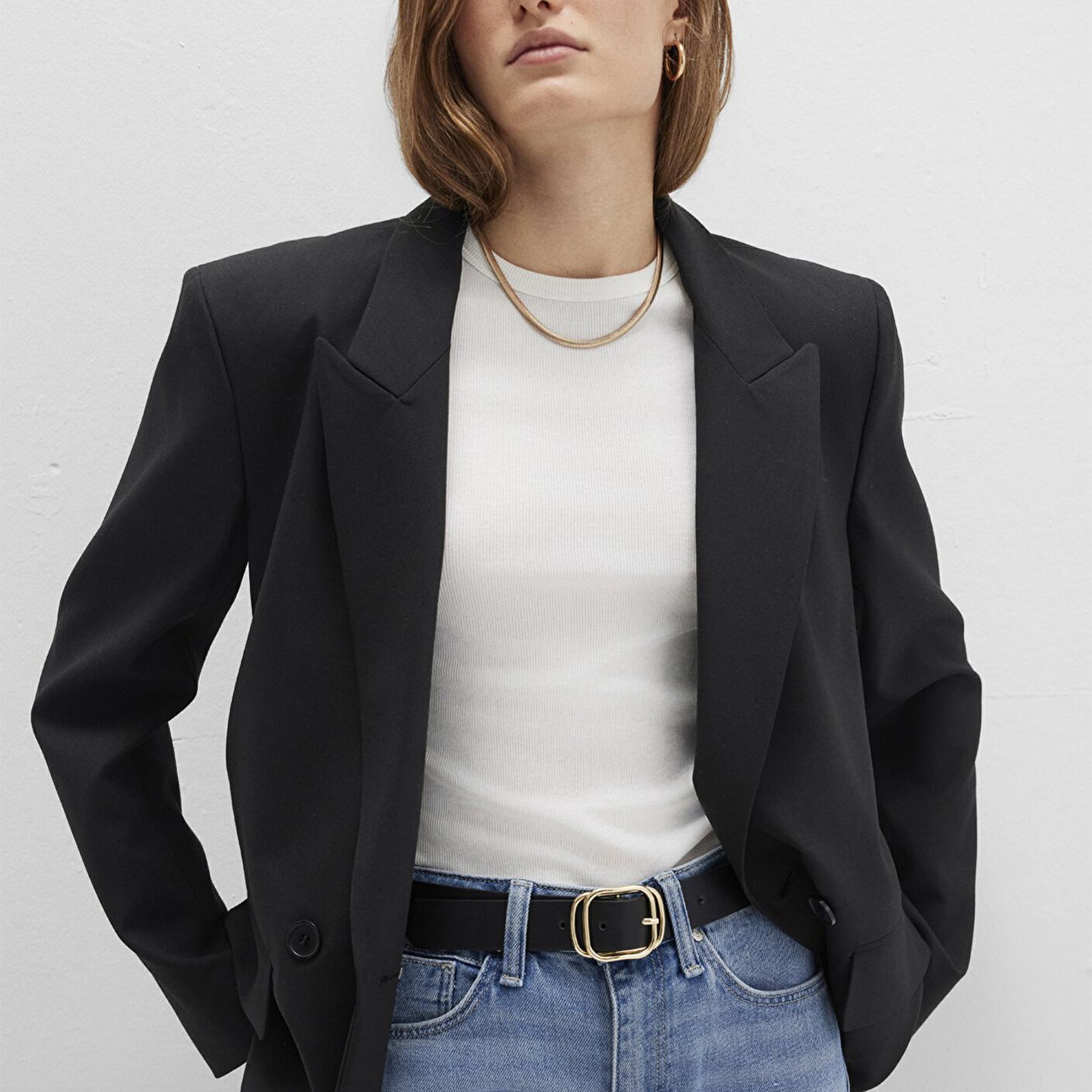 Mavi Siyah Suni Deri Kemer 1913583-900