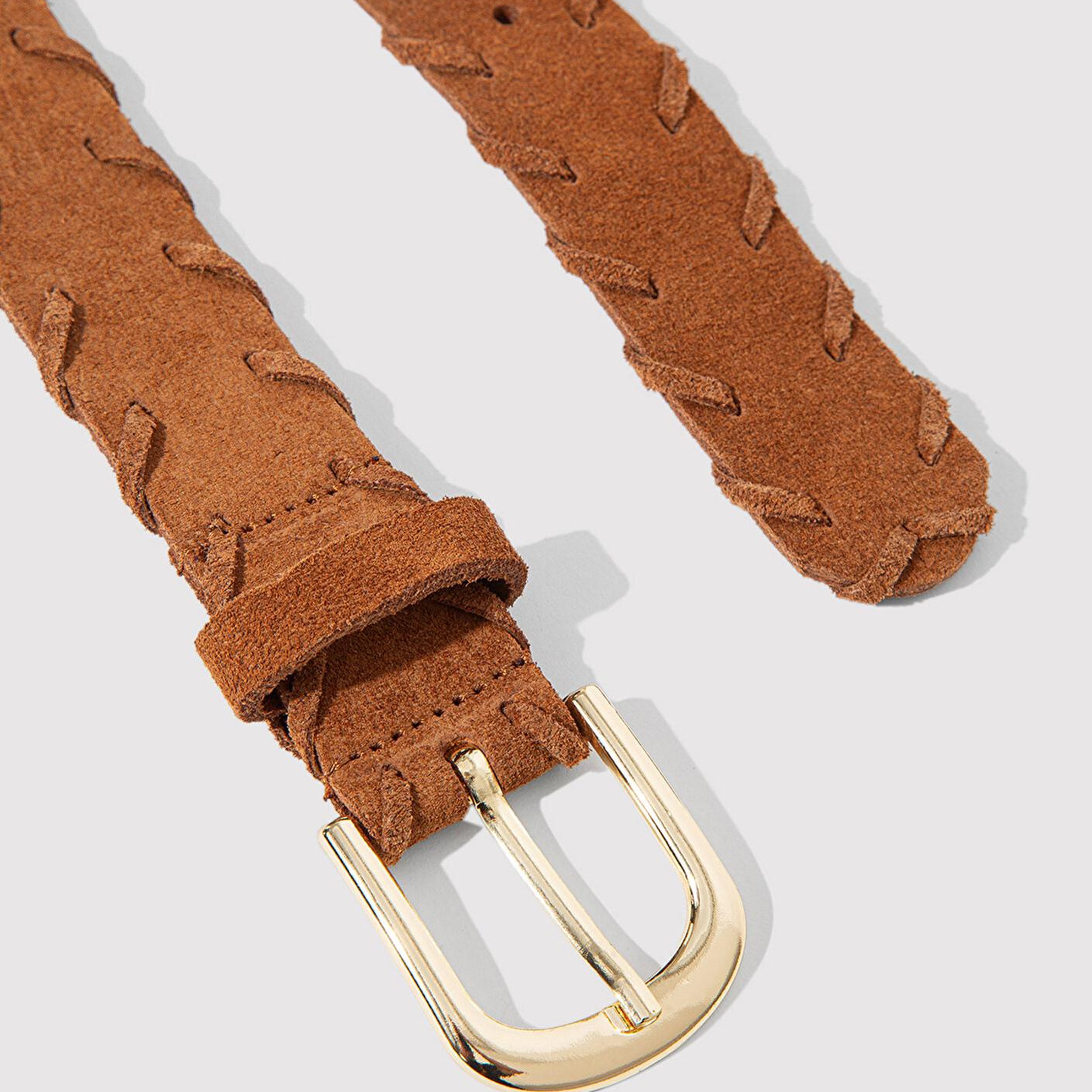 Mavi Kahverengi Süet Deri Kemer 1913565-70304