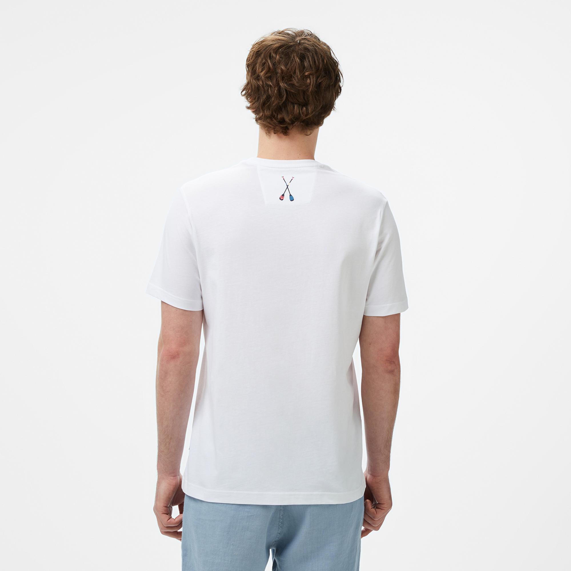 Nautica Erkek Beyaz Regular Fit T-Shirt