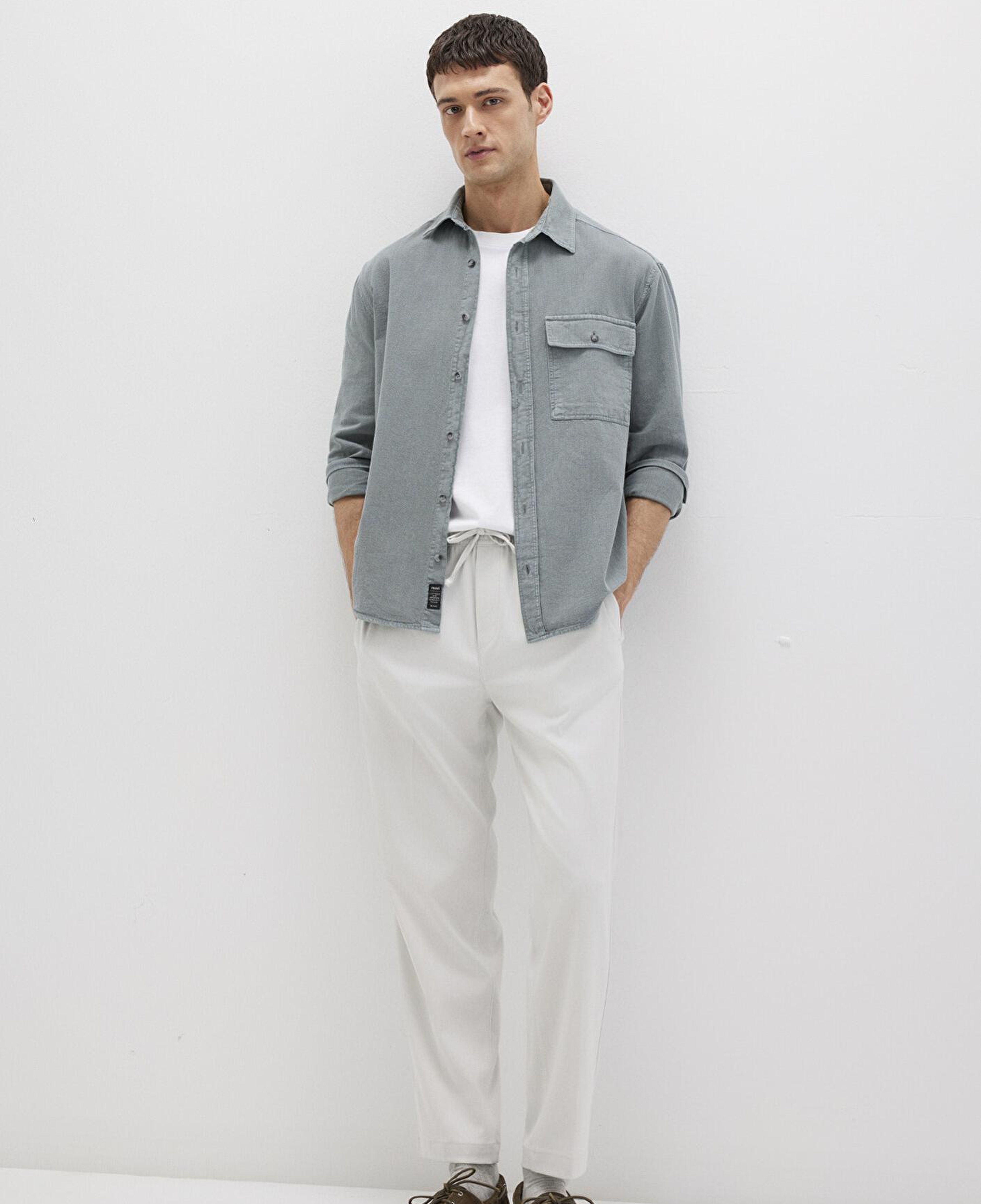 Mavi Açık Gri Pantolon 0010480-70080