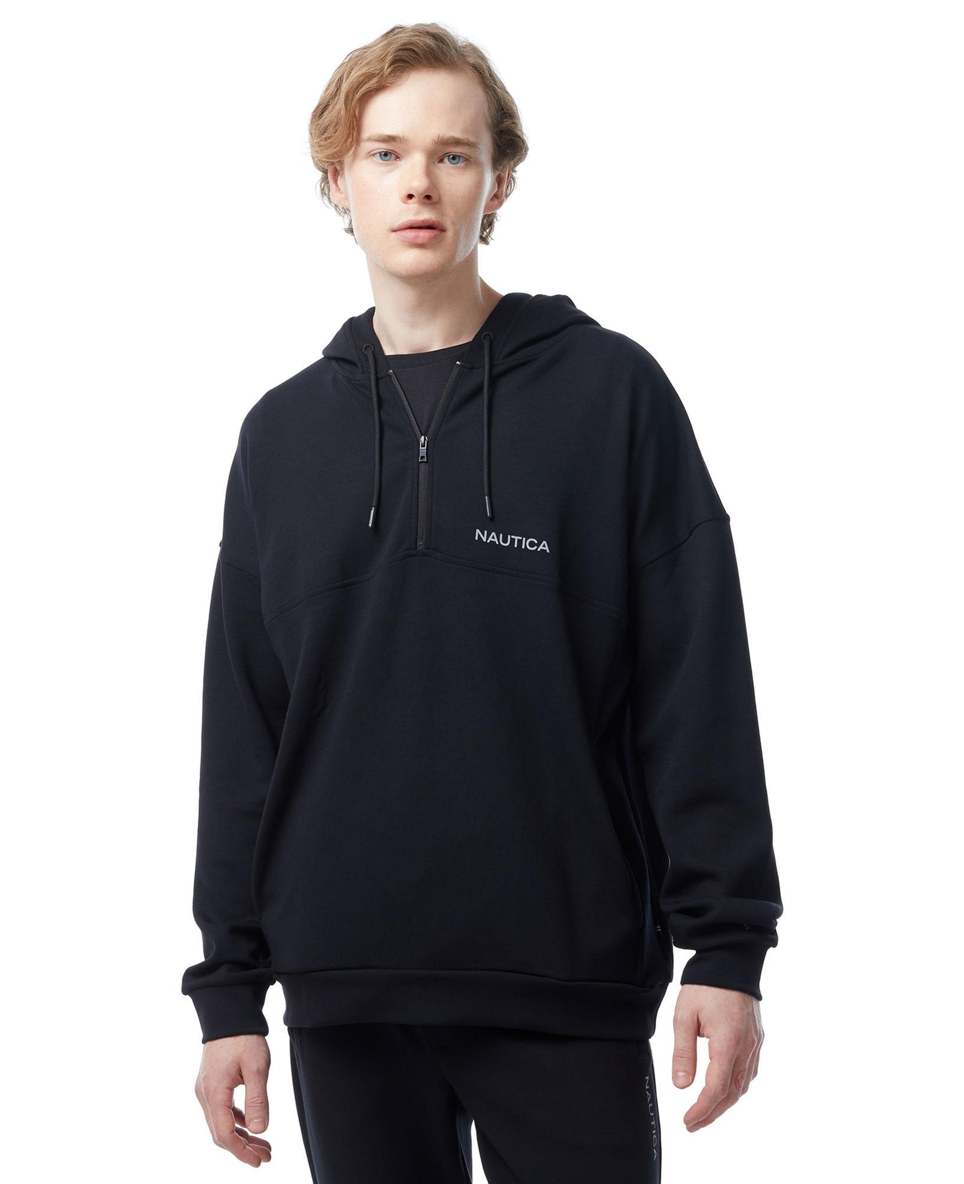 Nautica Erkek Siyah Standart Fit Sweatshirt