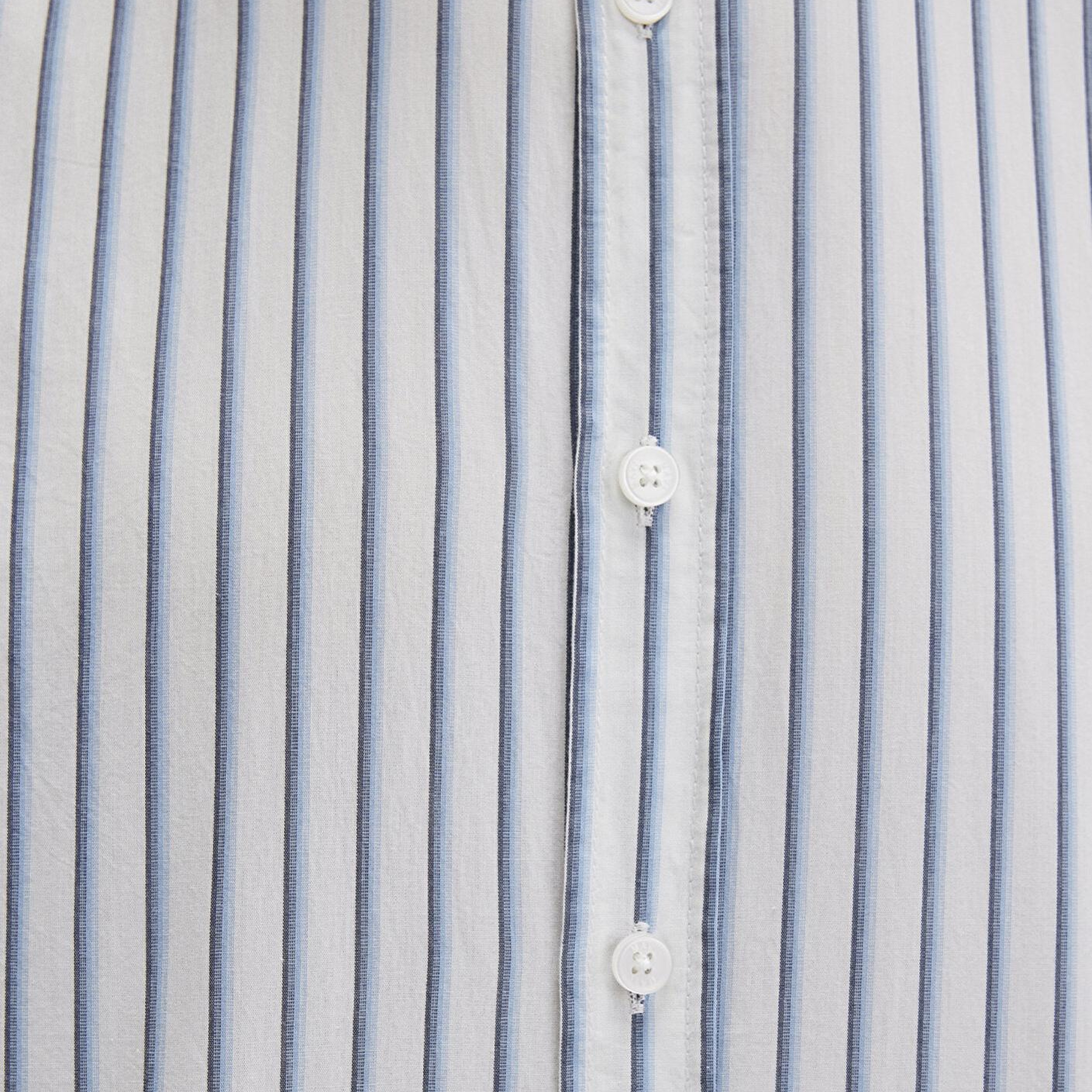 Mavi Mavi Çizgili Beyaz Gömlek Regular Fit / Normal Kesim 0211705-90928
