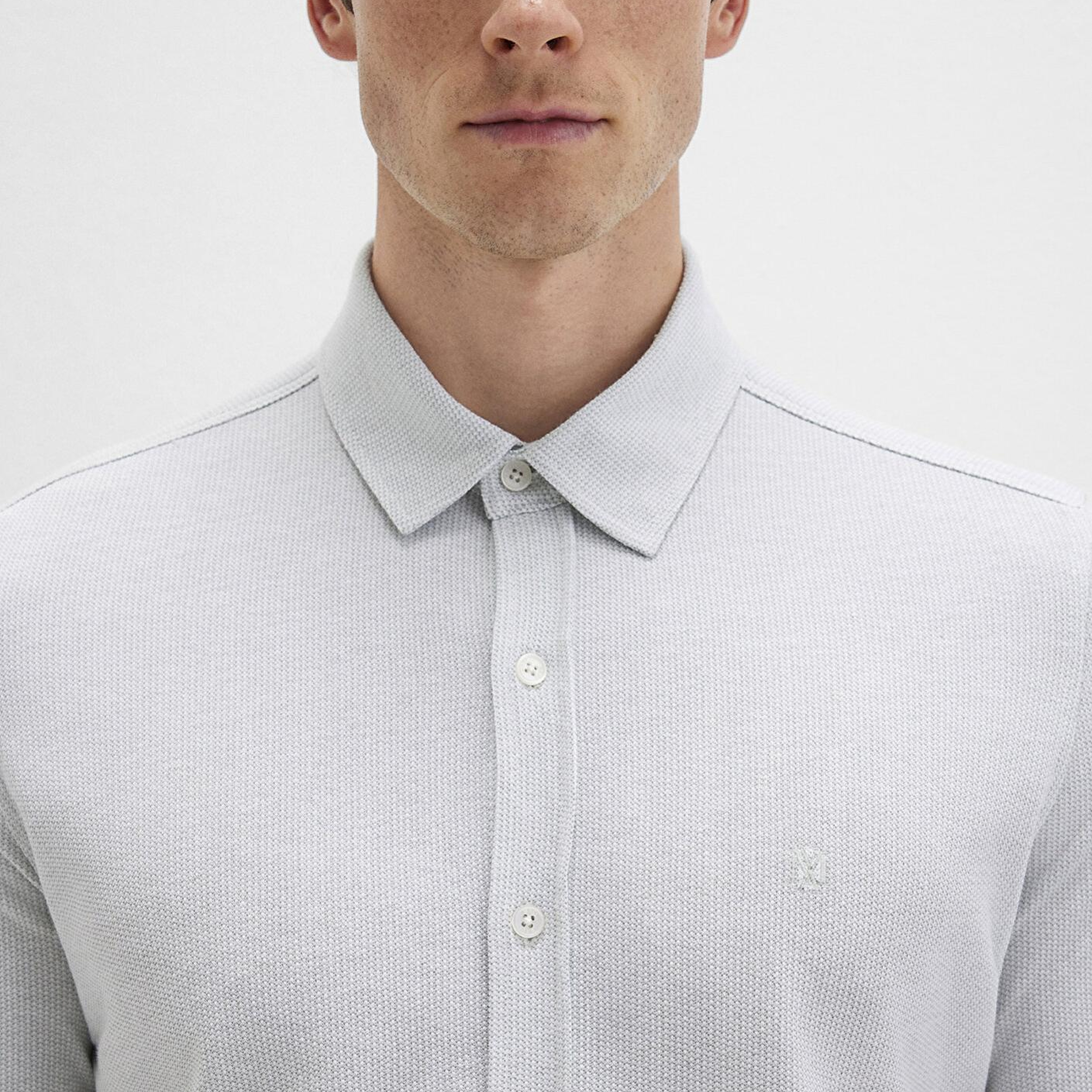 Mavi Dokulu Açık Mavi Gömlek Slim Fit / Dar Kesim 0211664-71476