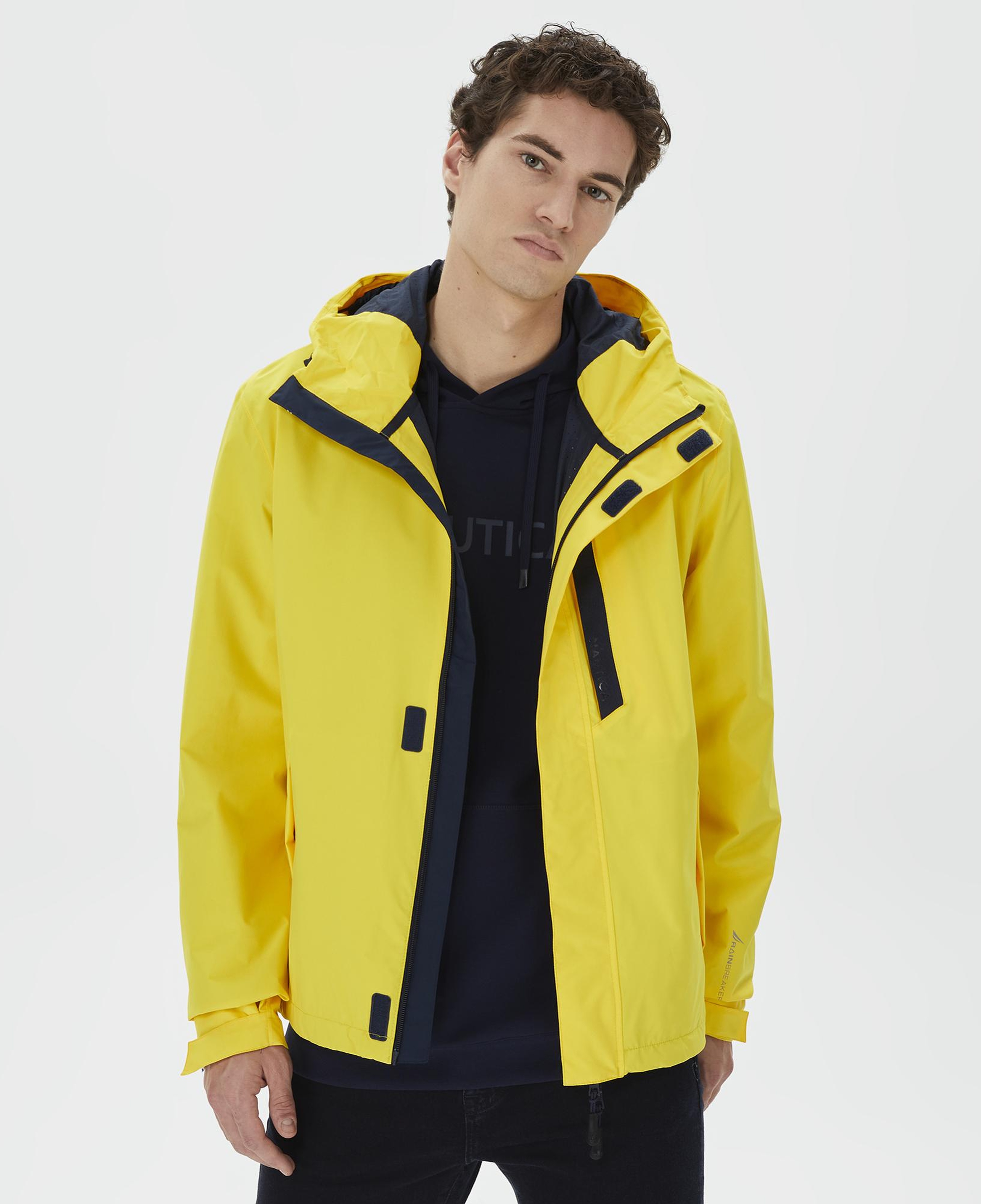 Nautica Erkek Sarı Su Kaydırma Özellikli Yağmurluk
