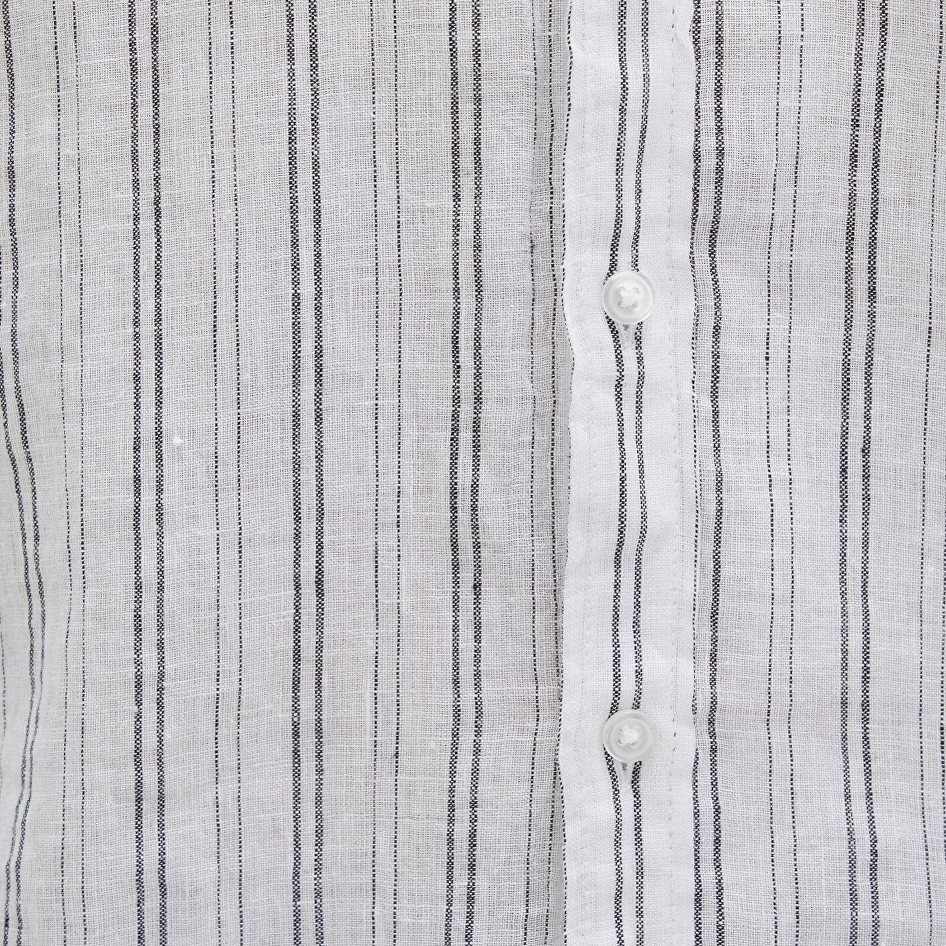 Mavi Çizgili Beyaz Gömlek Regular Fit / Normal Kesim 0211695-90914