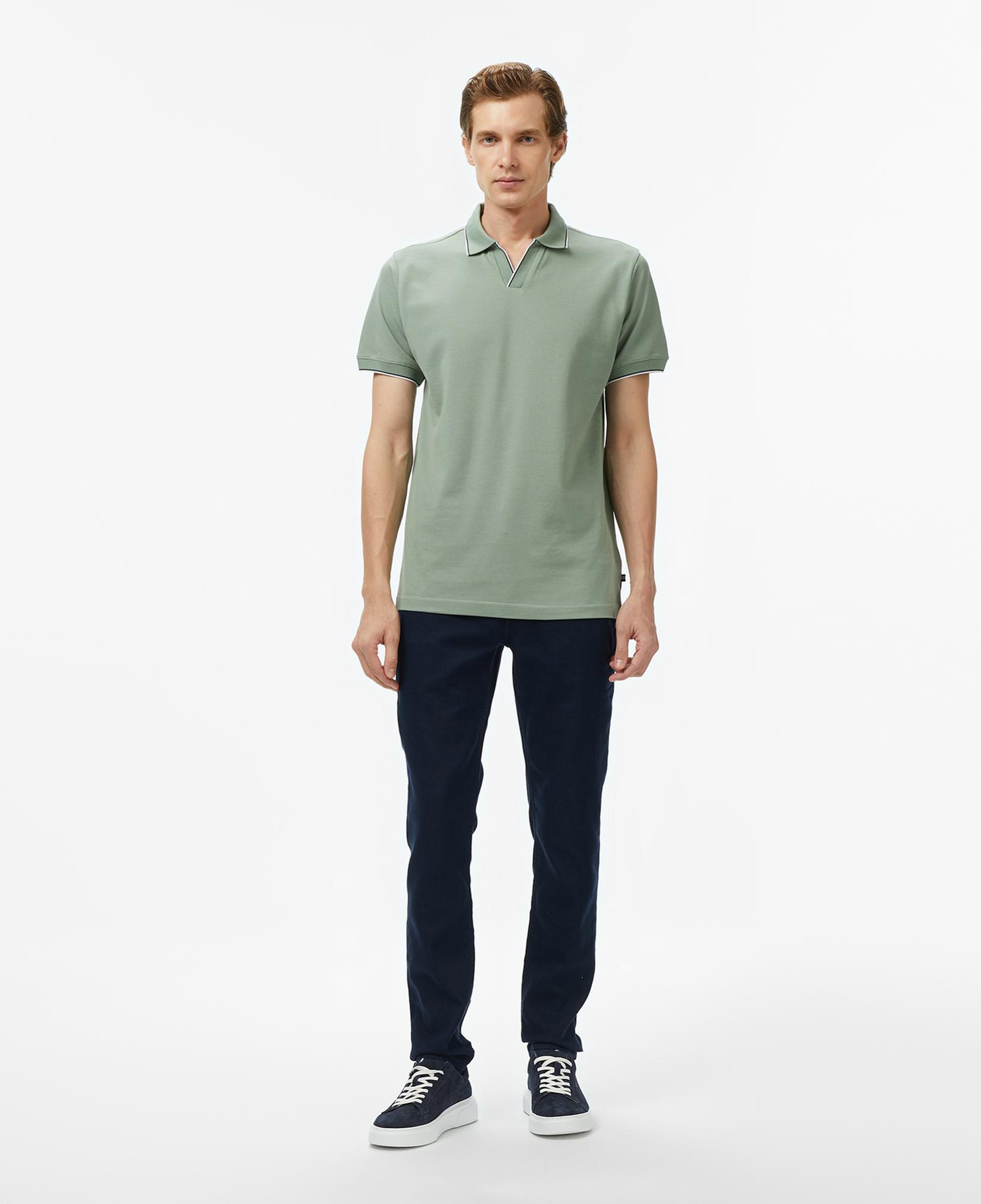Nautica Erkek Yeşil Classic Fit Polo Yaka T-Shirt