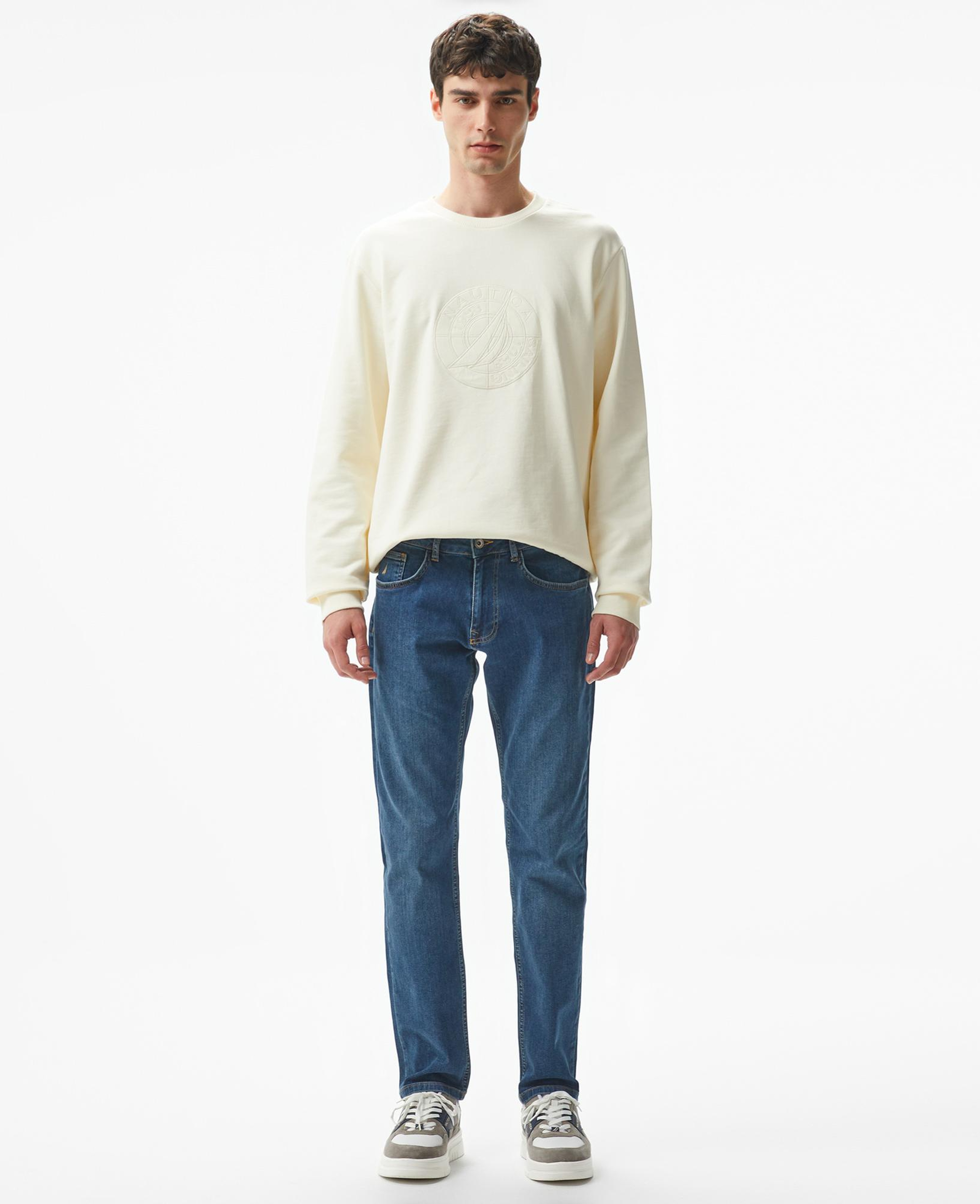 Nautica Erkek Beyaz Regular Fit Sweatshirt