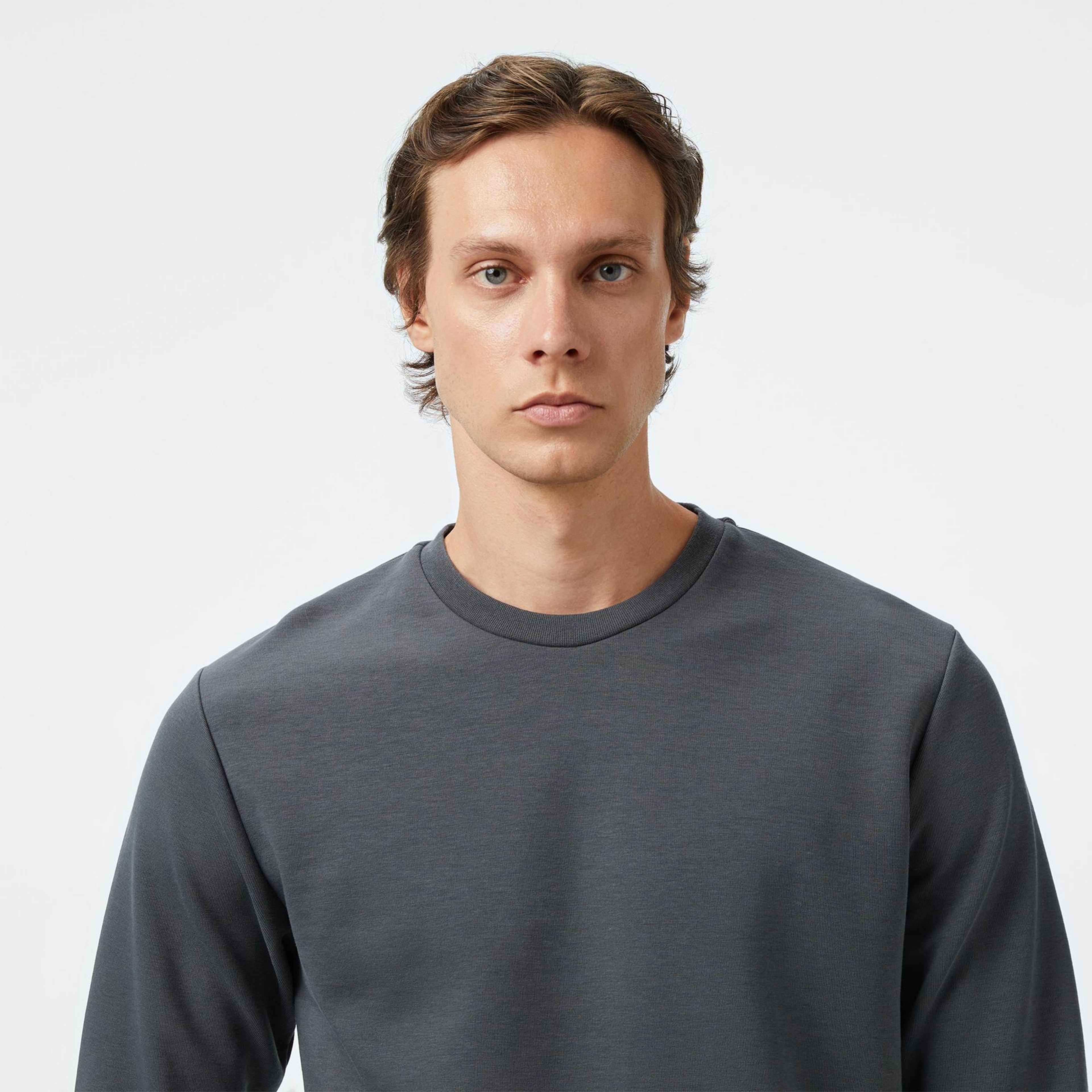 Nautica Erkek Gri Classic Fit Sweatshirt