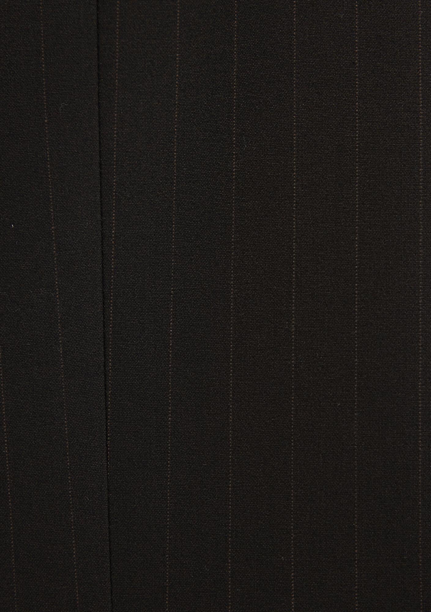 Mavi Kahverengi Çizgili Kruvaze Blazer 1110772-85431