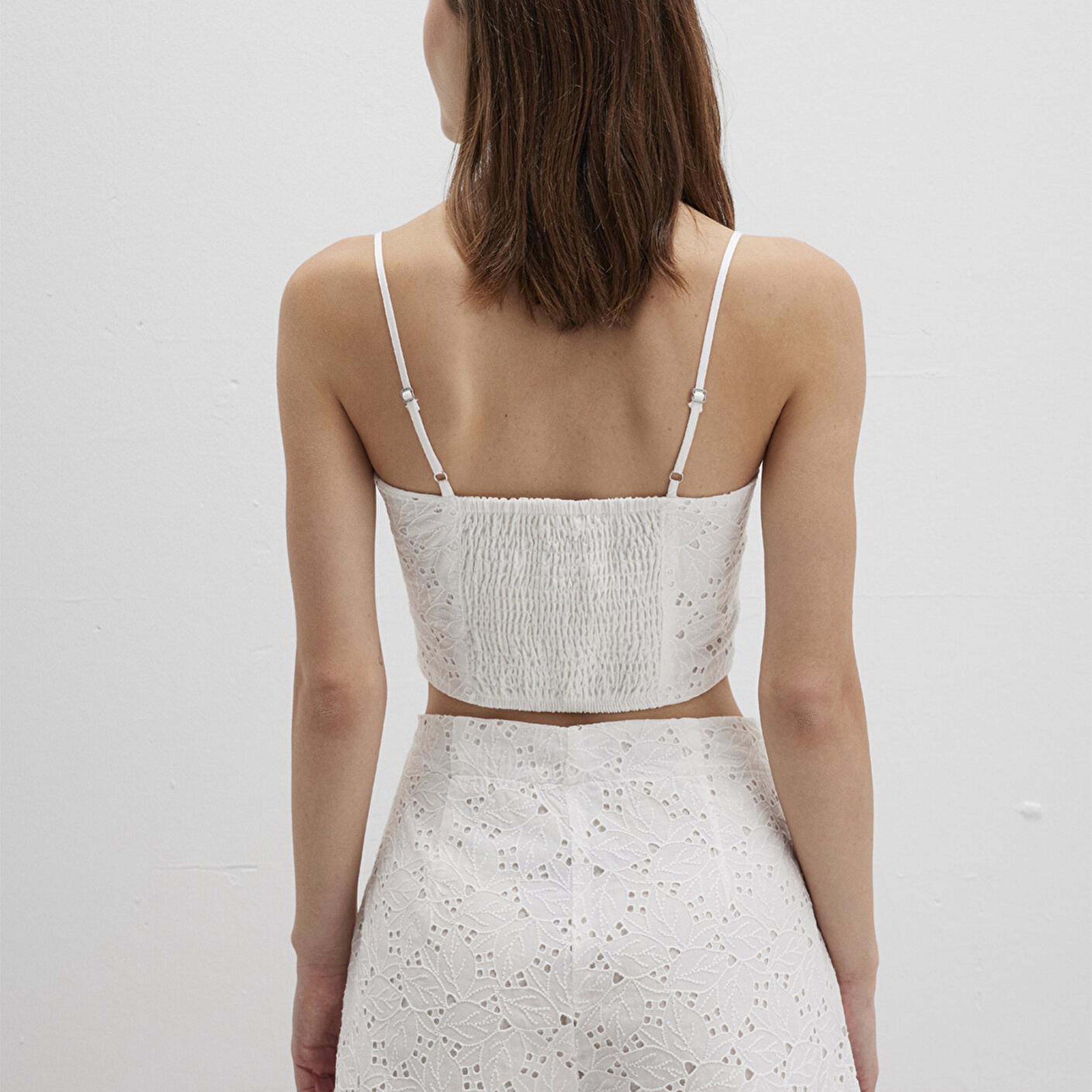 Mavi Fisto İşlemeli Crop Top 1211176-70057