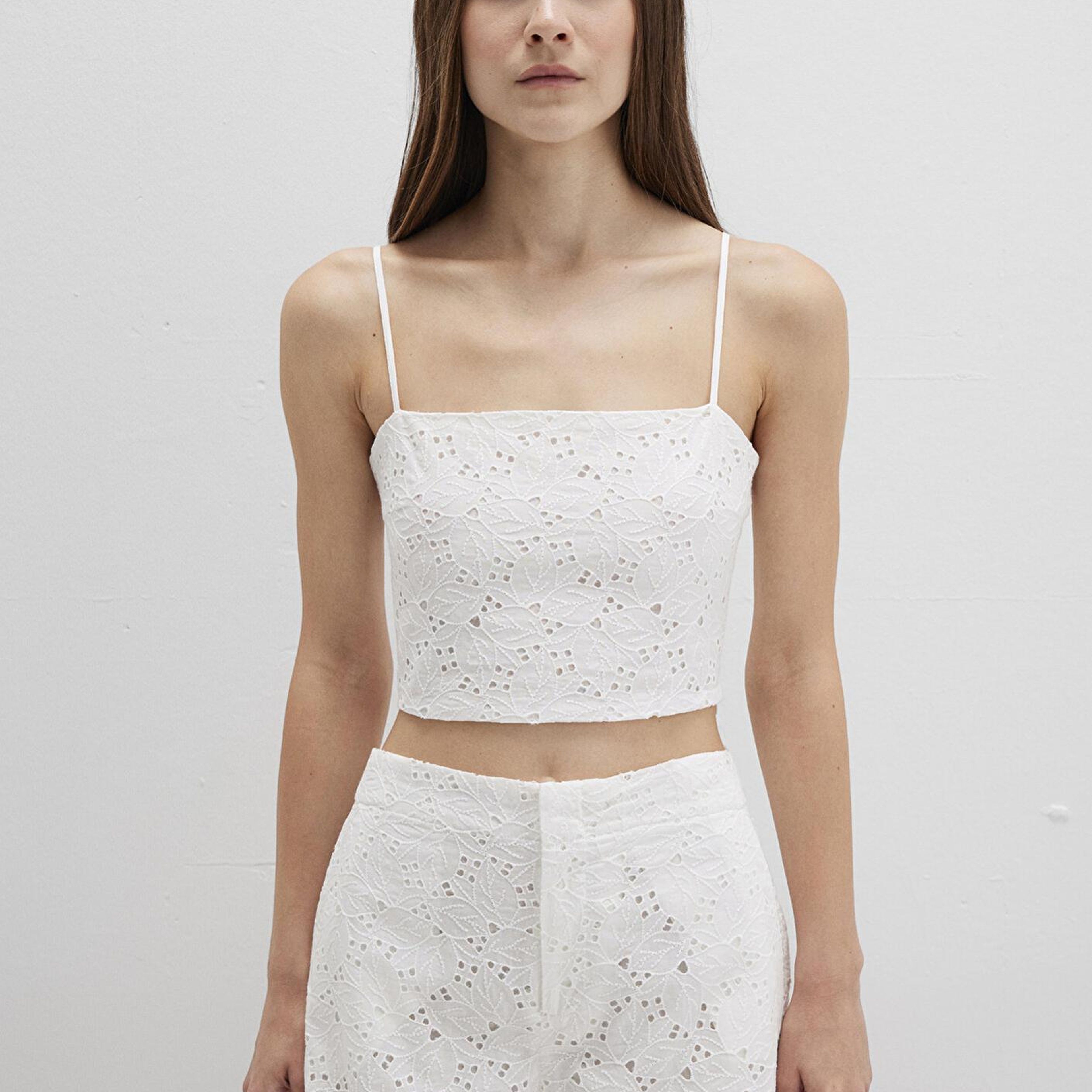 Mavi Fisto İşlemeli Crop Top 1211176-70057