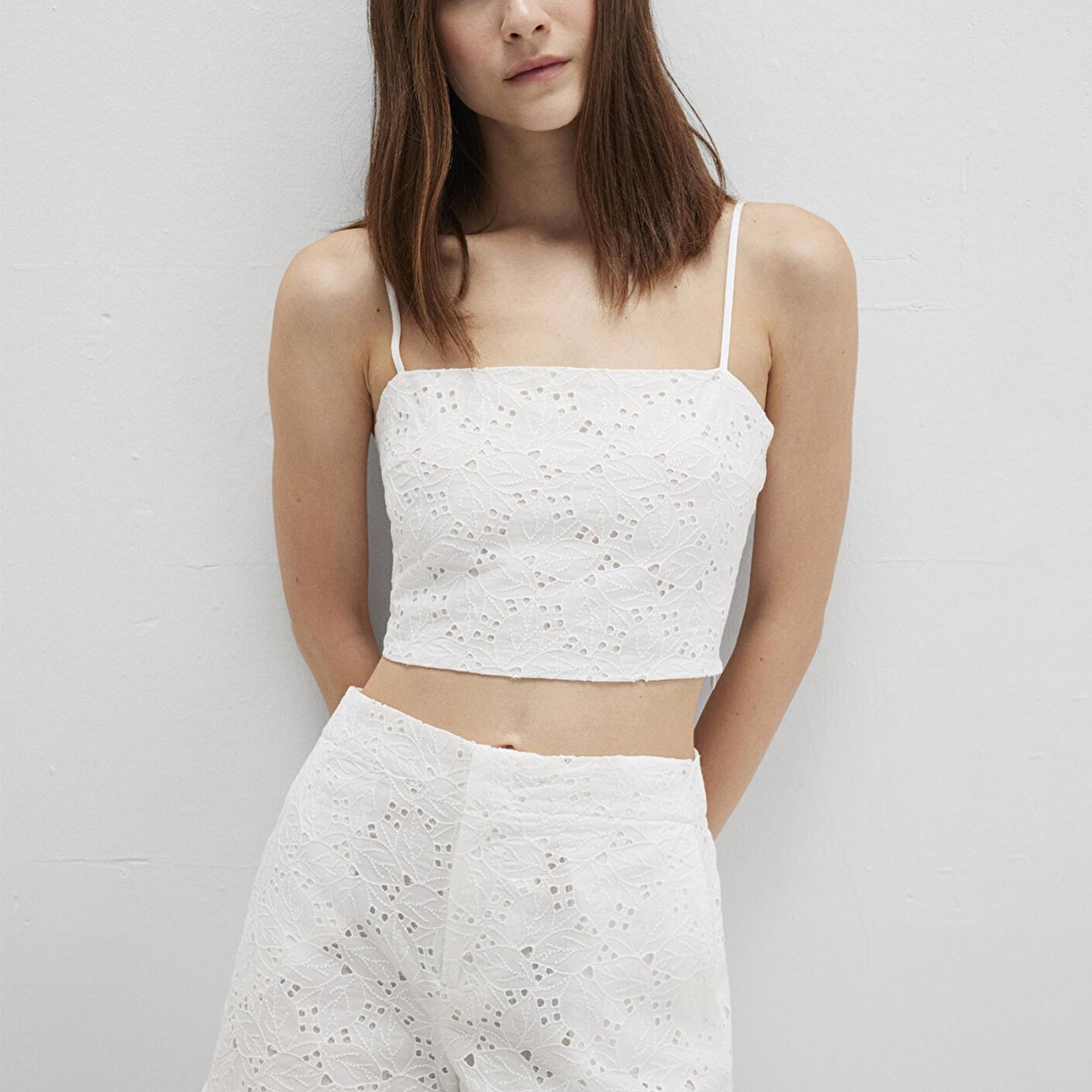 Mavi Fisto İşlemeli Crop Top 1211176-70057