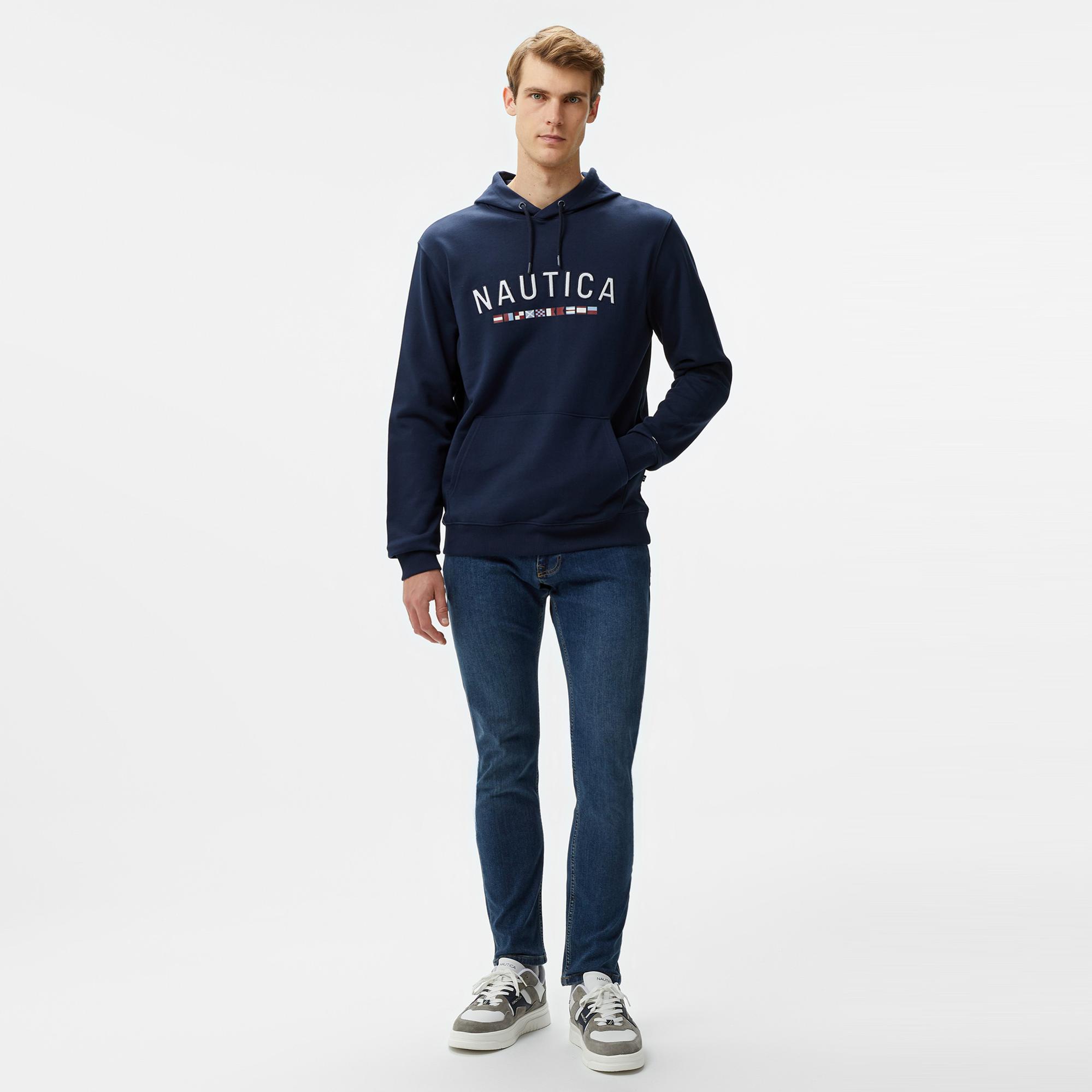 Nautica Erkek Lacivert Regular Fit Sweatshirt