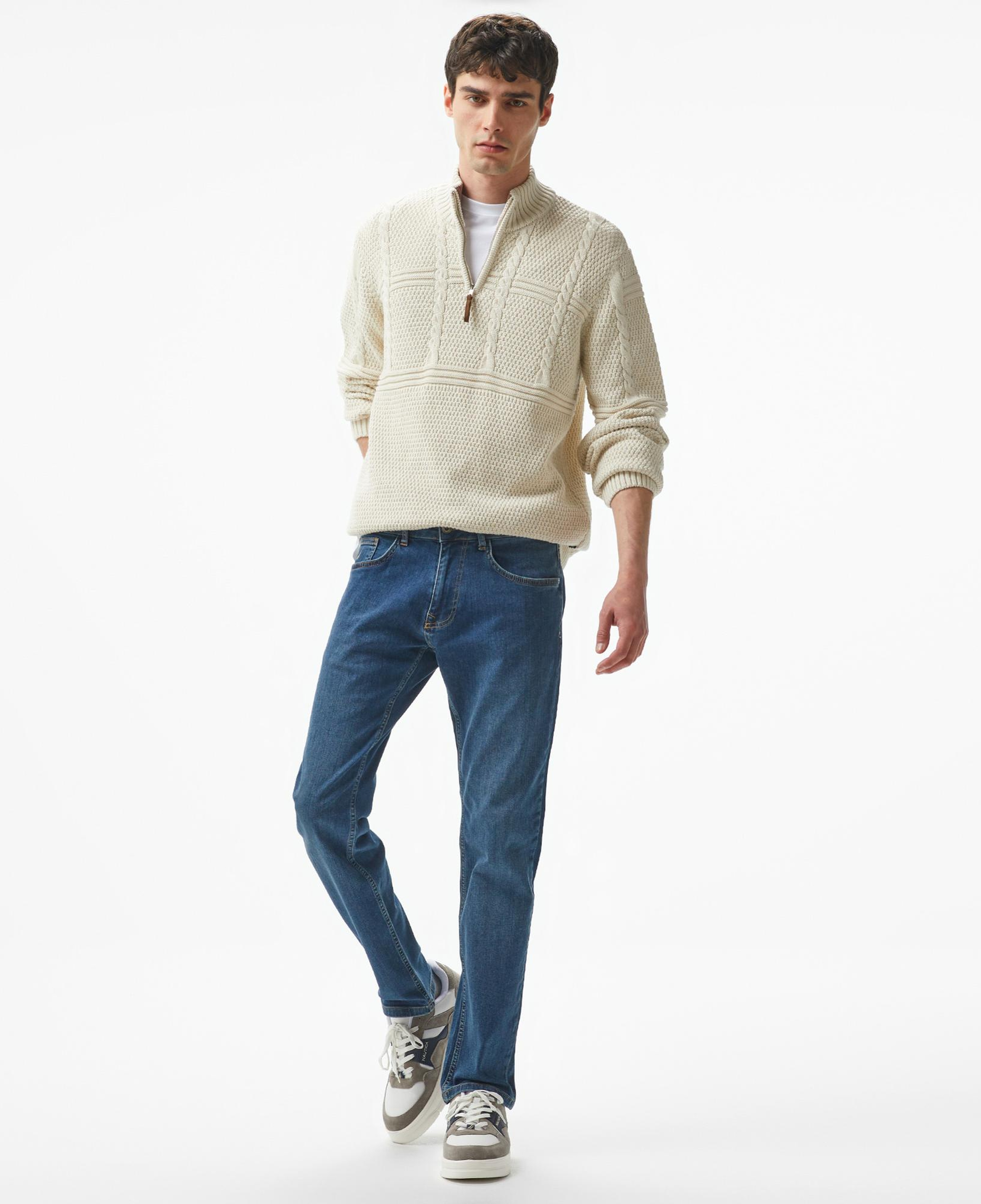 Nautica Erkek Beyaz Regular Fit Kazak