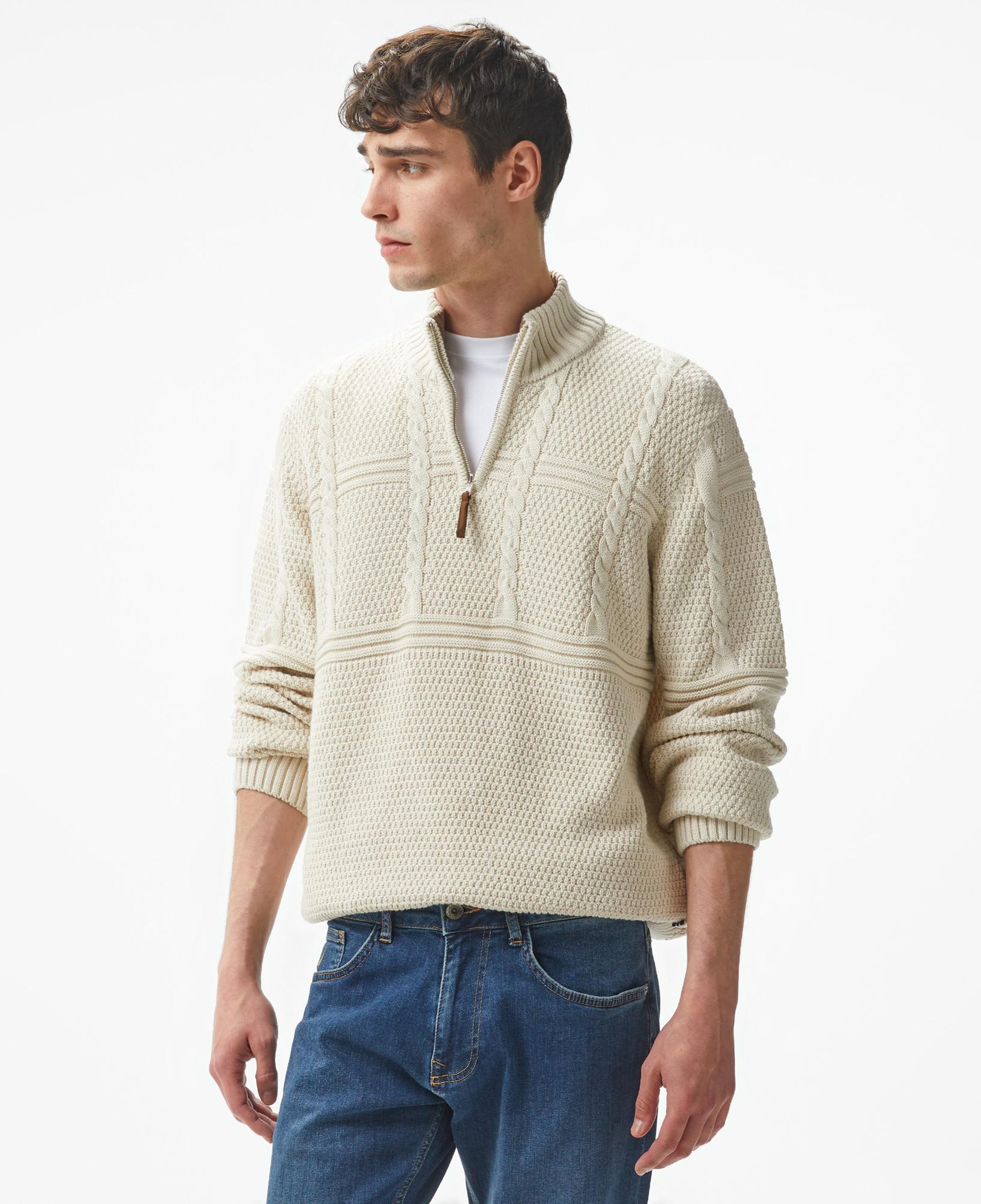 Nautica Erkek Beyaz Regular Fit Kazak