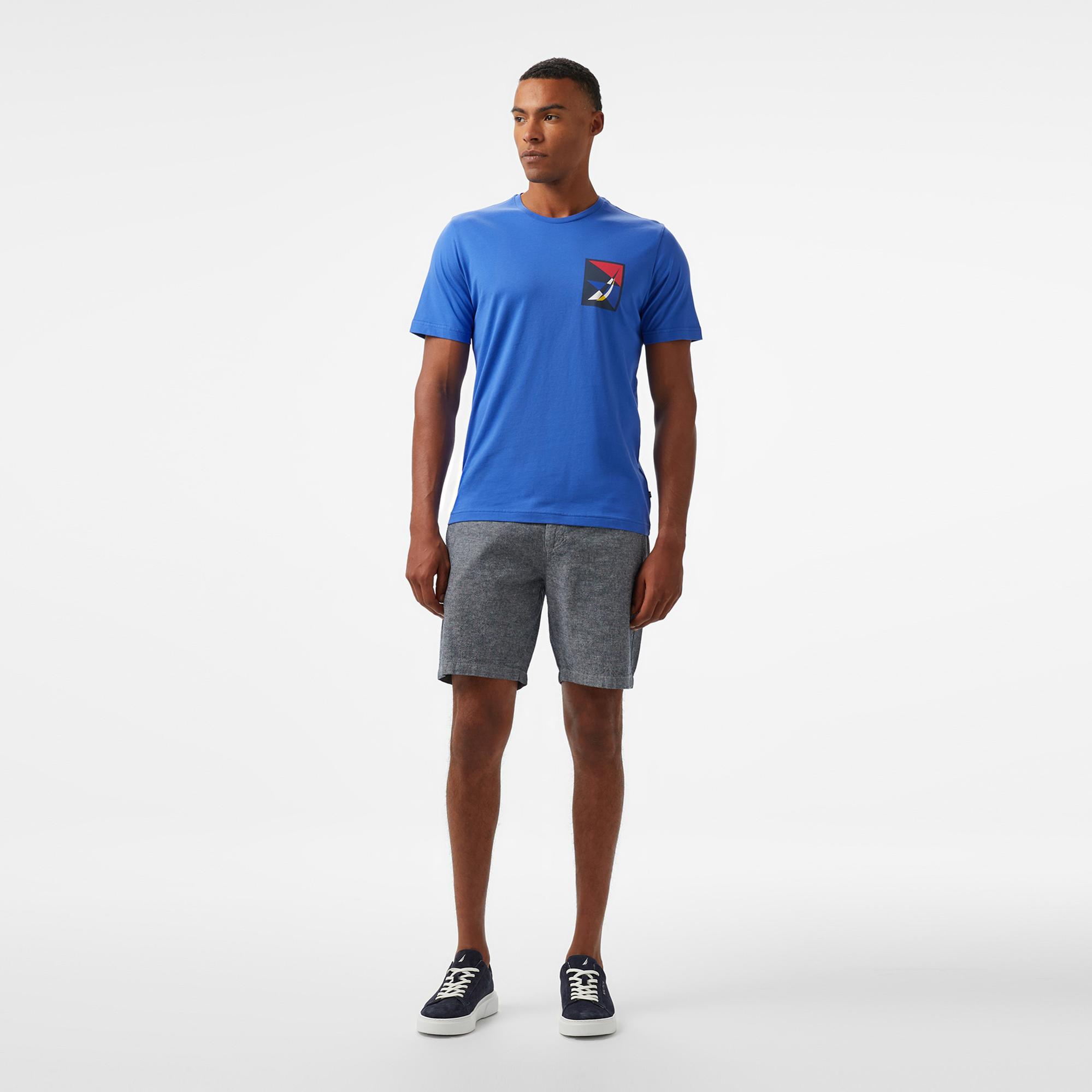 Nautica Erkek Mavi Regular Fit T-Shirt