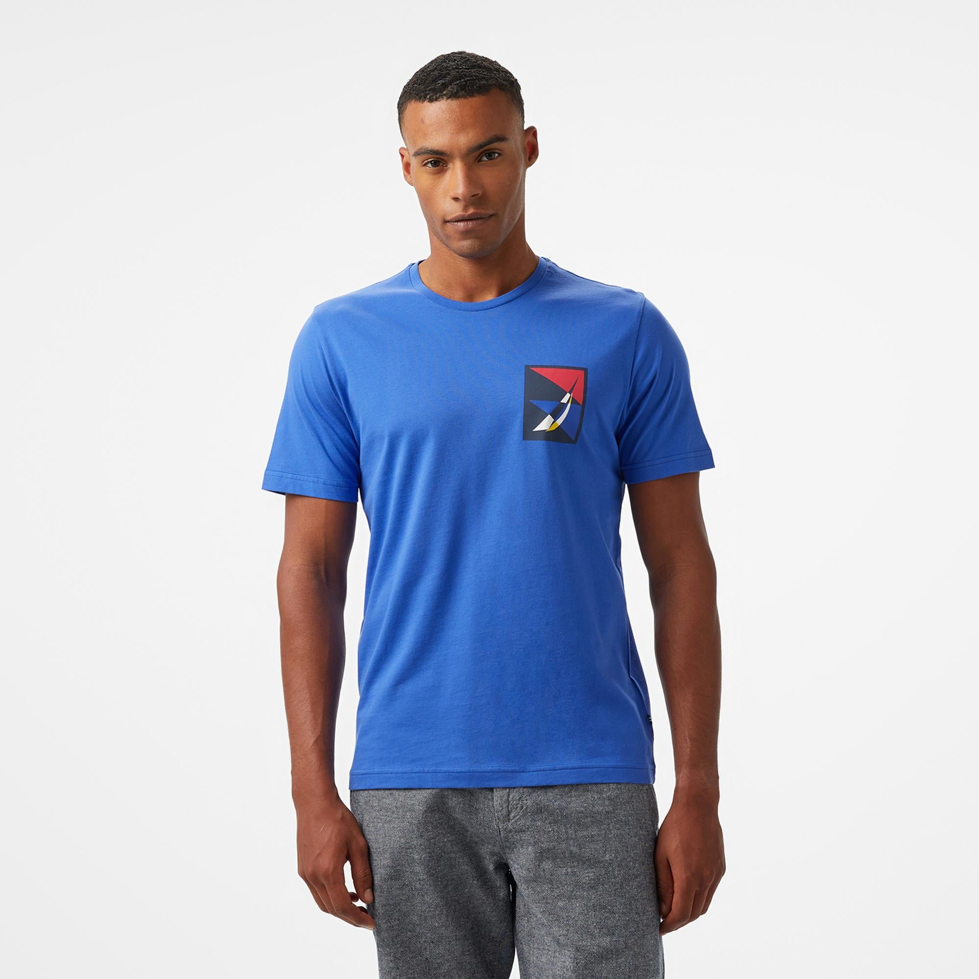 Nautica Erkek Mavi Regular Fit T-Shirt
