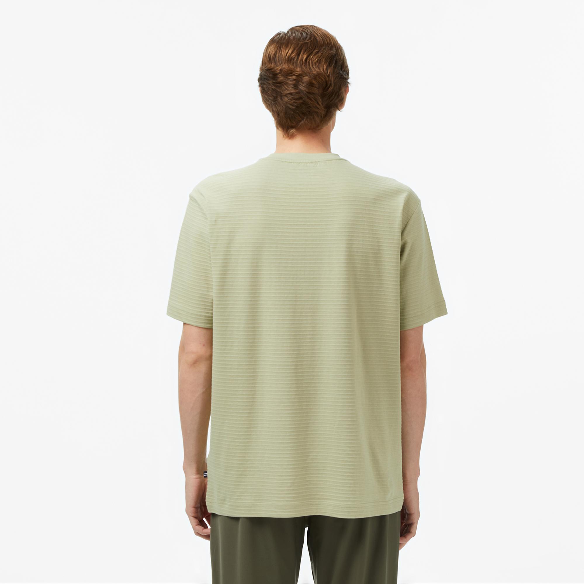 Nautica Erkek Yeşil Regular Fit Çizgili T-Shirt