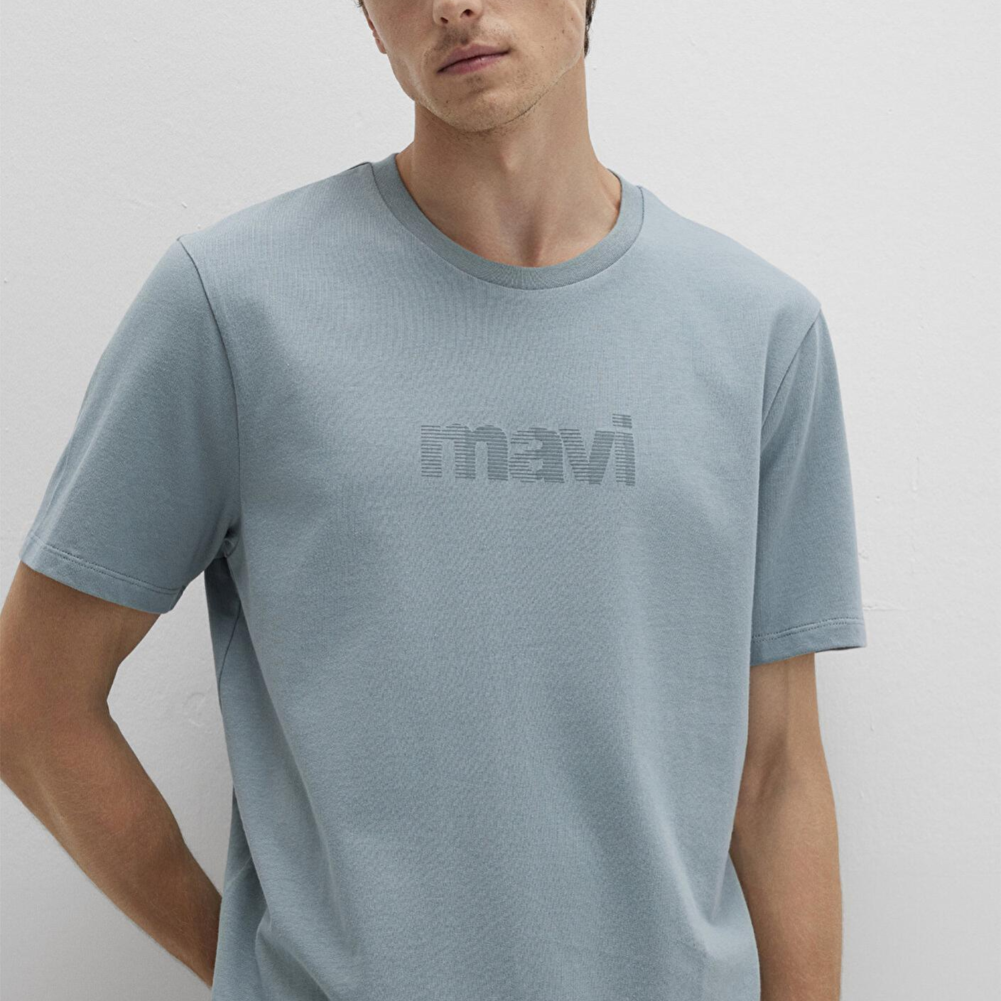 Mavi Mavi Logo Baskılı Yeşil Tişört Regular Fit / Normal Kesim 0612936-70118