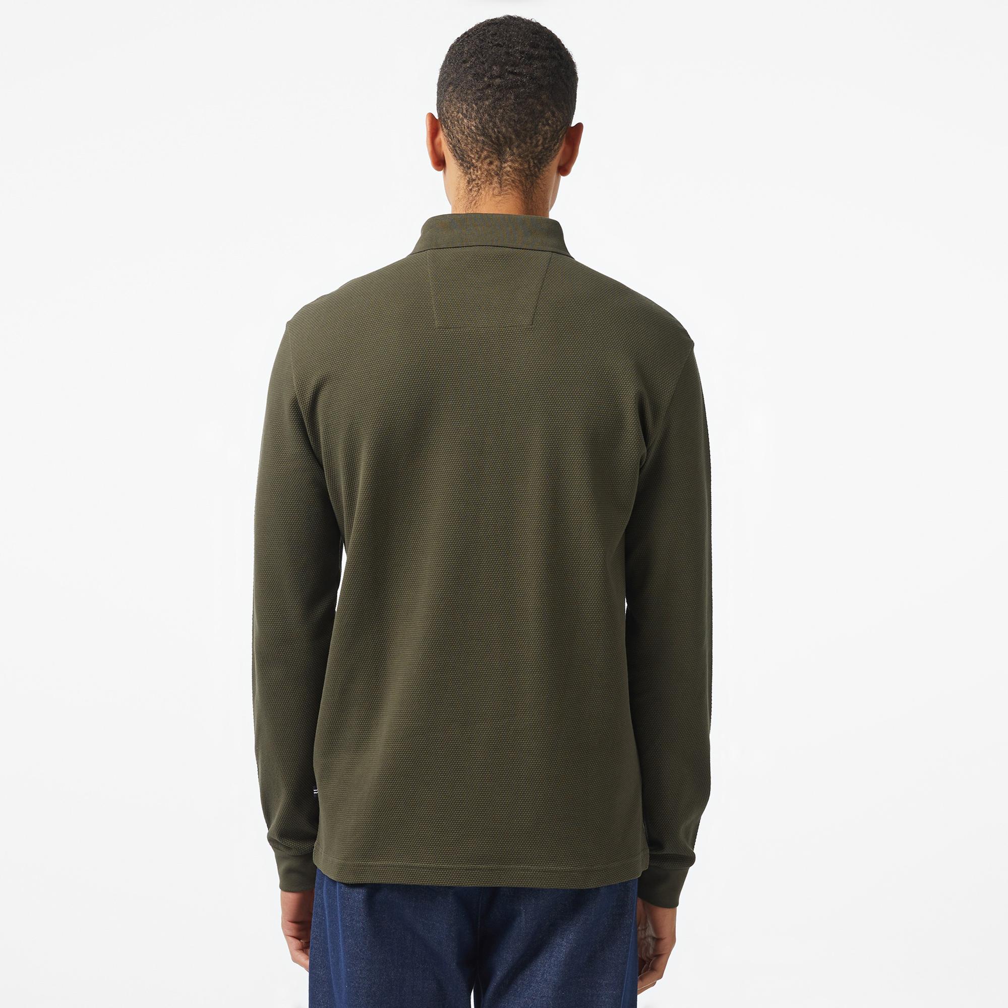 Nautica Erkek Yeşil Slim Fit Uzun Kollu Polo Yaka T-Shirt