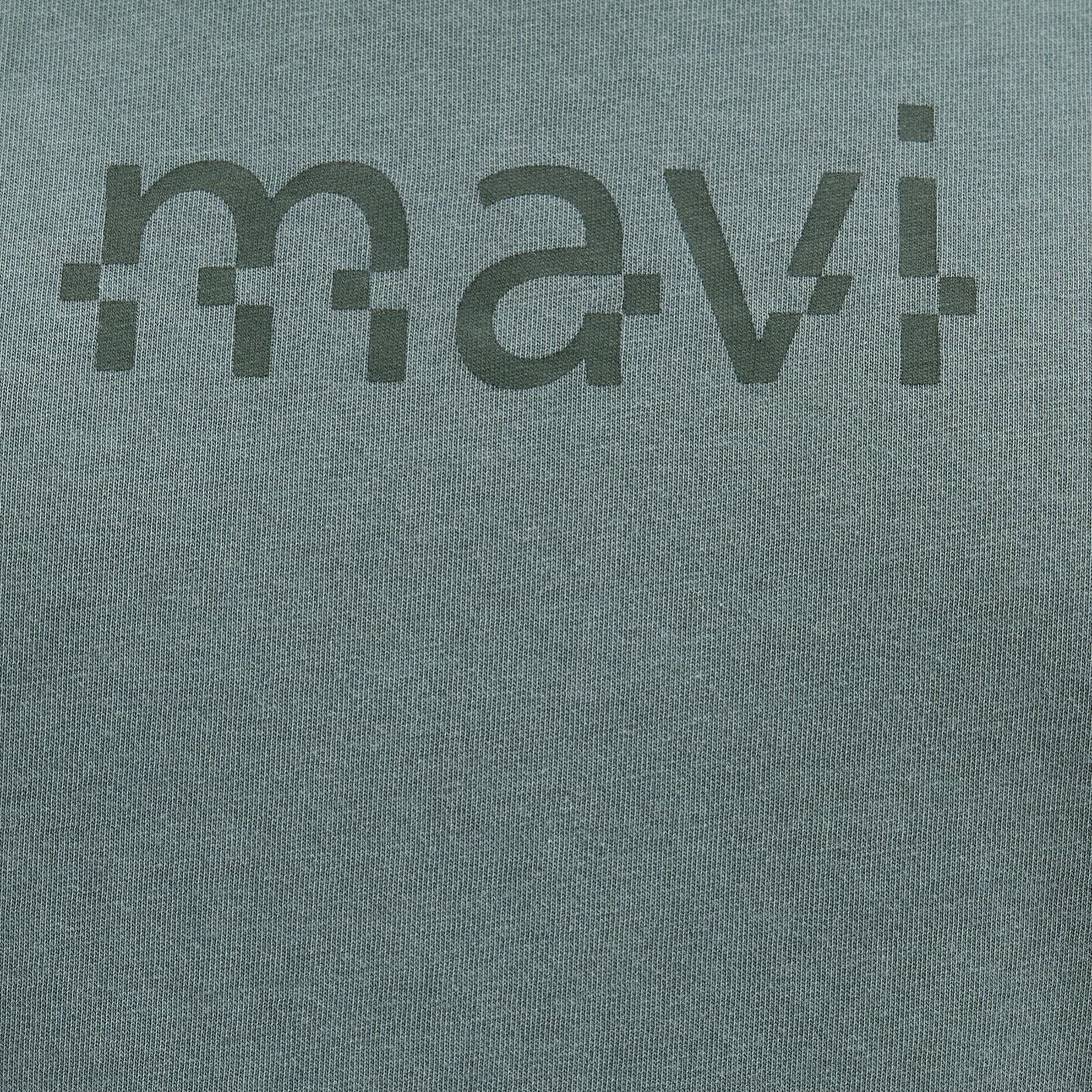 Mavi Mavi Baskılı Yeşil Tişört Loose Fit / Bol Rahat Kesim 0612933-71917