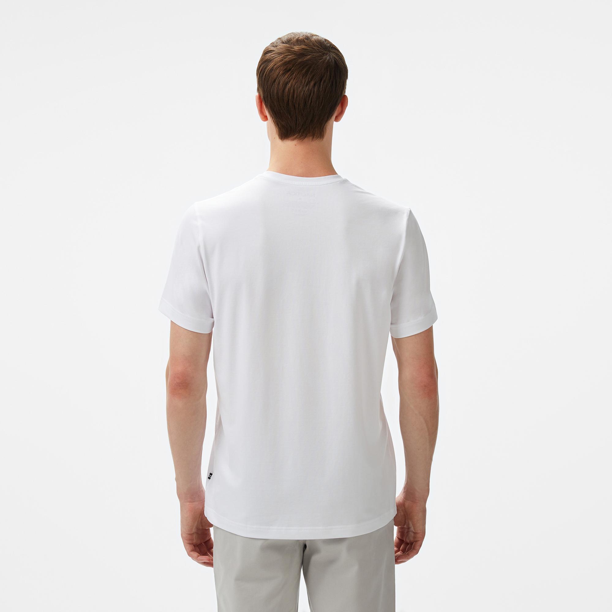 Nautica Erkek Beyaz Regular Fit T-Shirt
