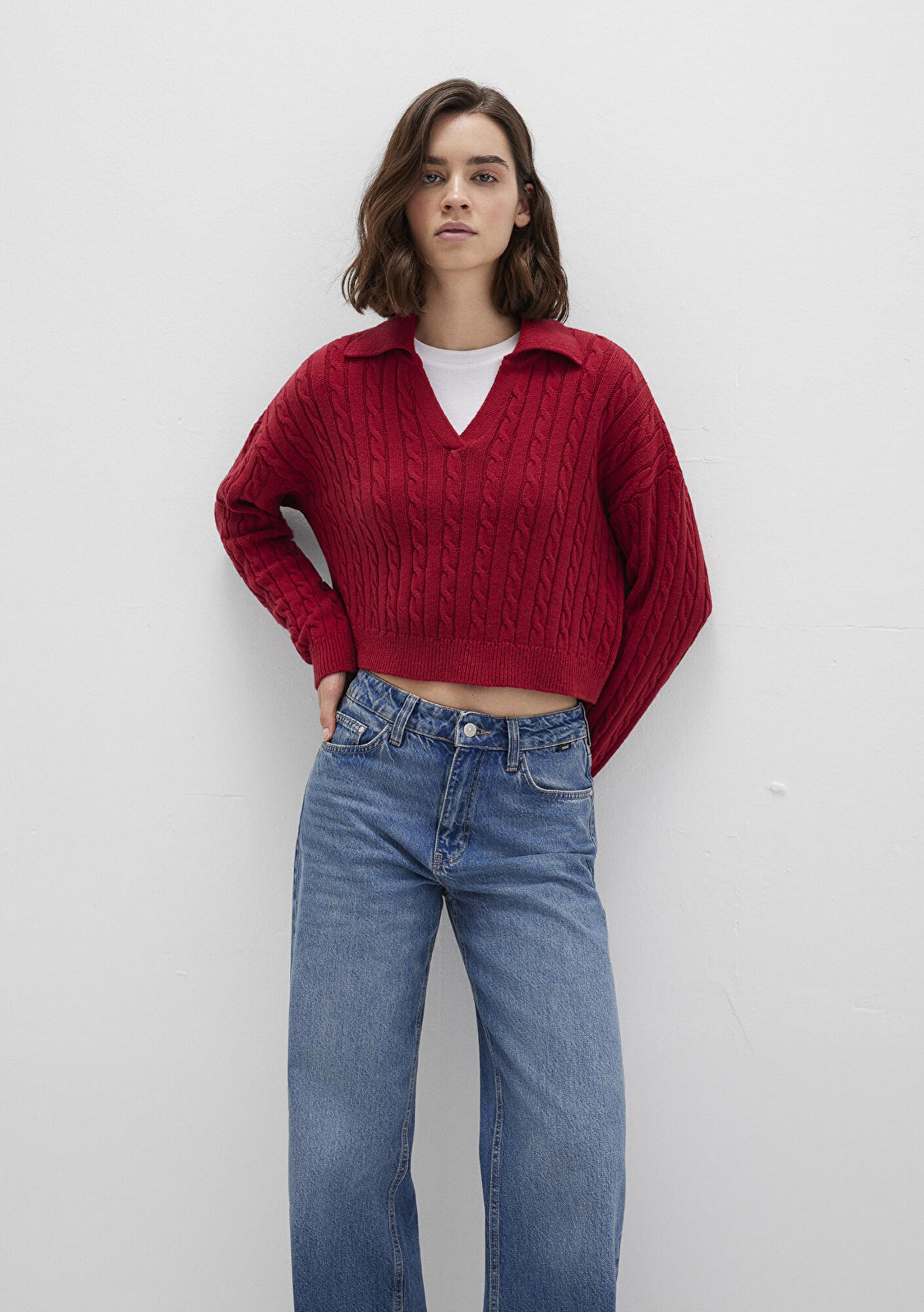 Mavi Kırmızı Triko Polo 1710717-70391