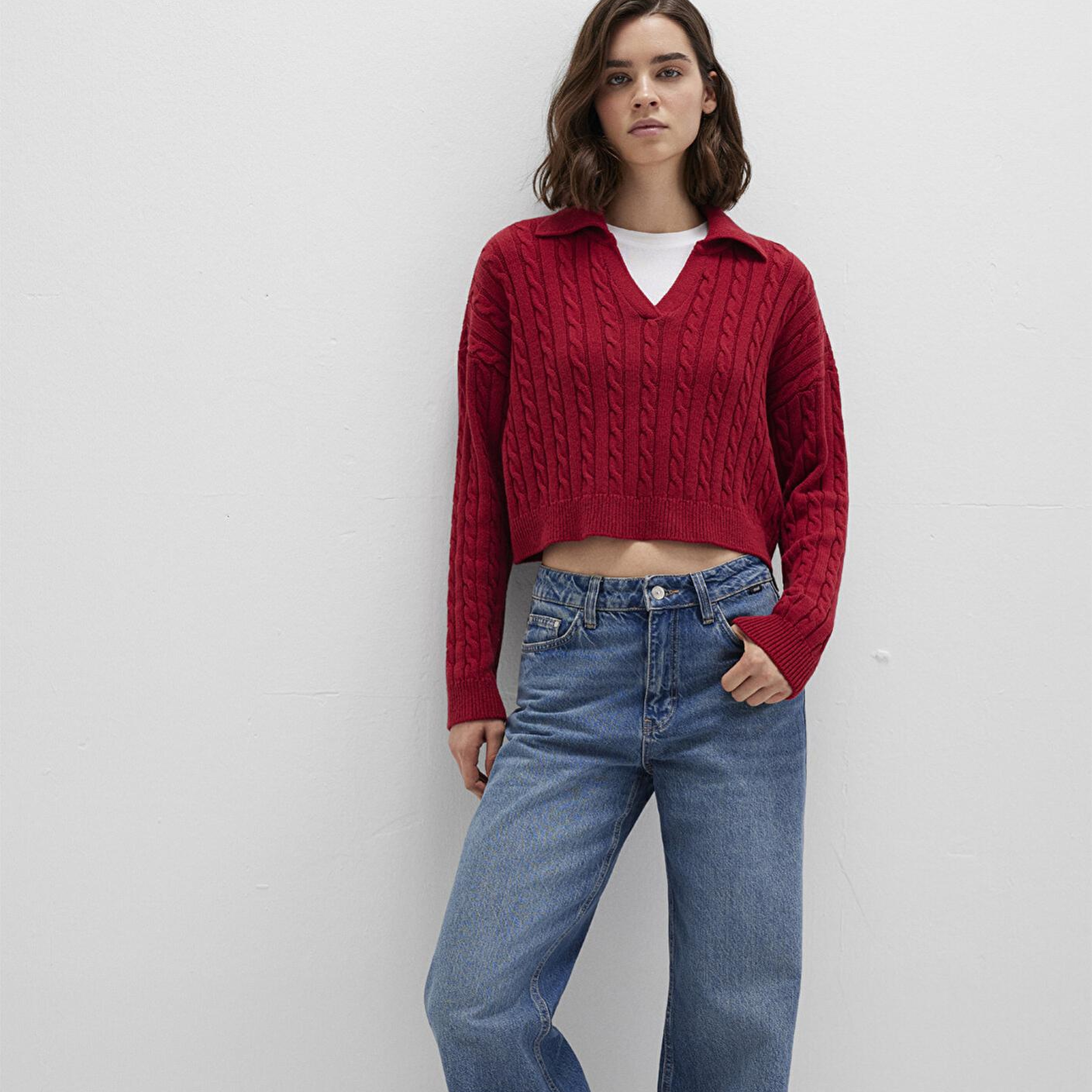 Mavi Kırmızı Triko Polo 1710717-70391