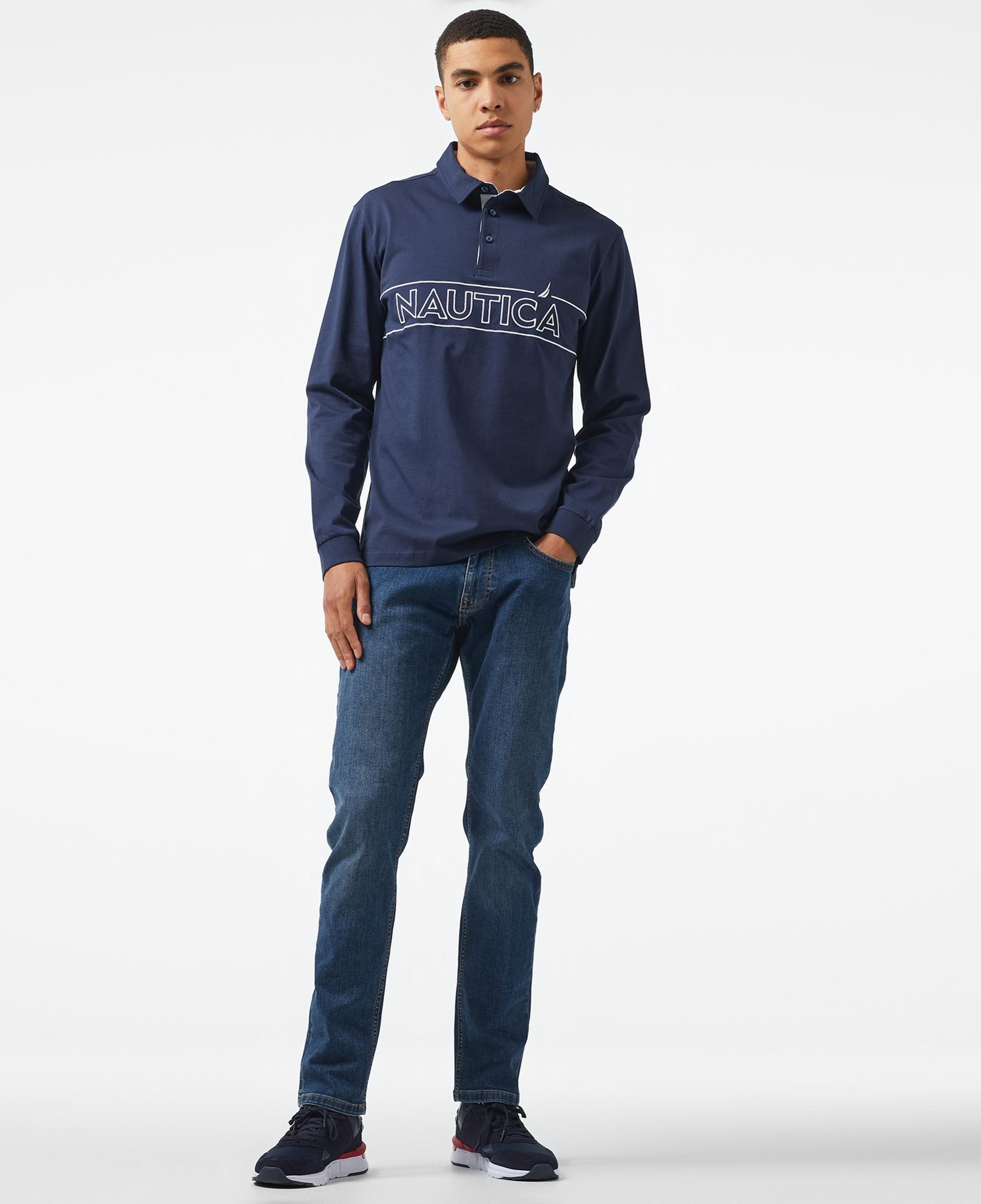 Nautica Erkek Lacivert Polo Yaka T-Shirt