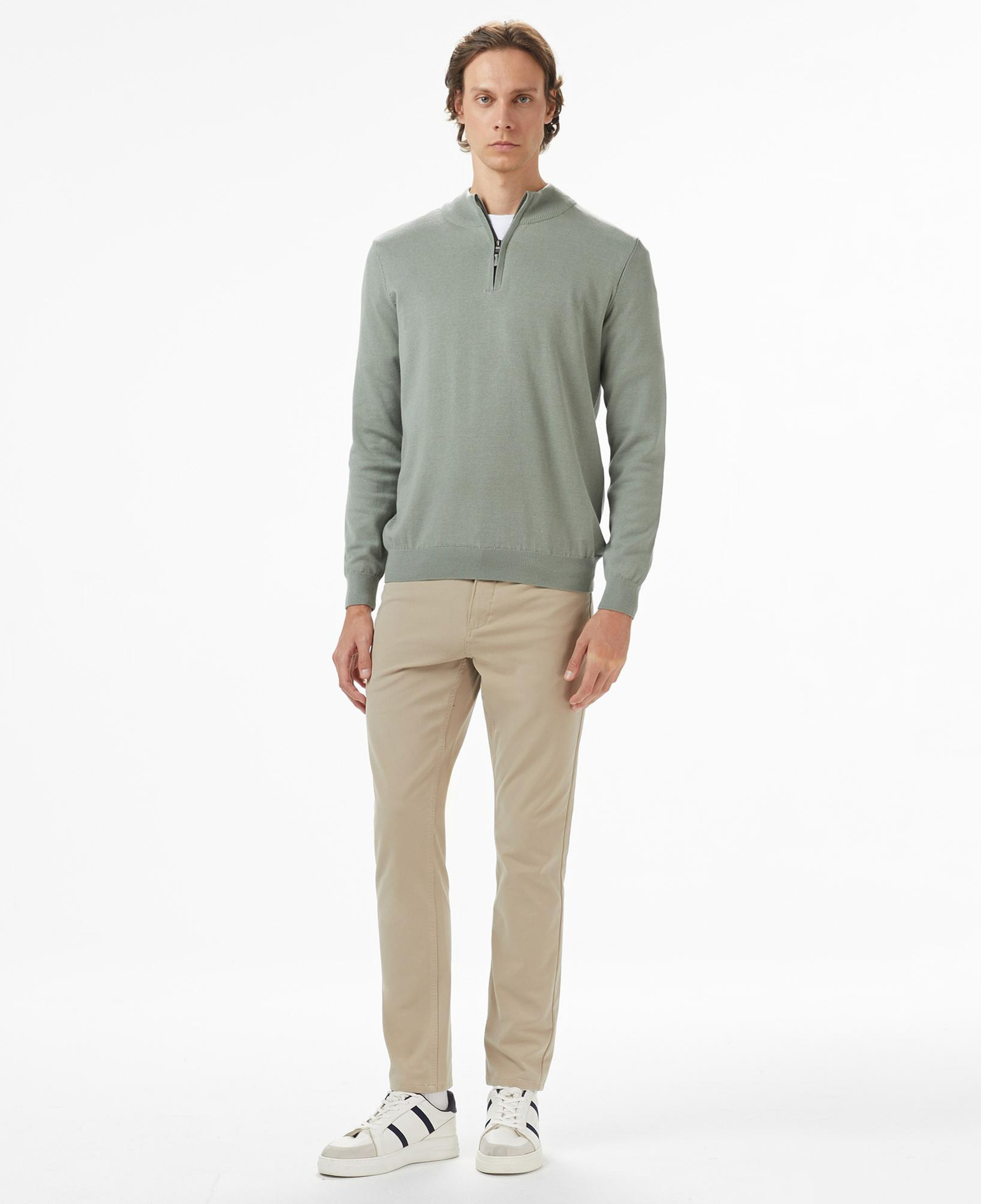 Nautica Erkek Yeşil Classic Fit Kazak